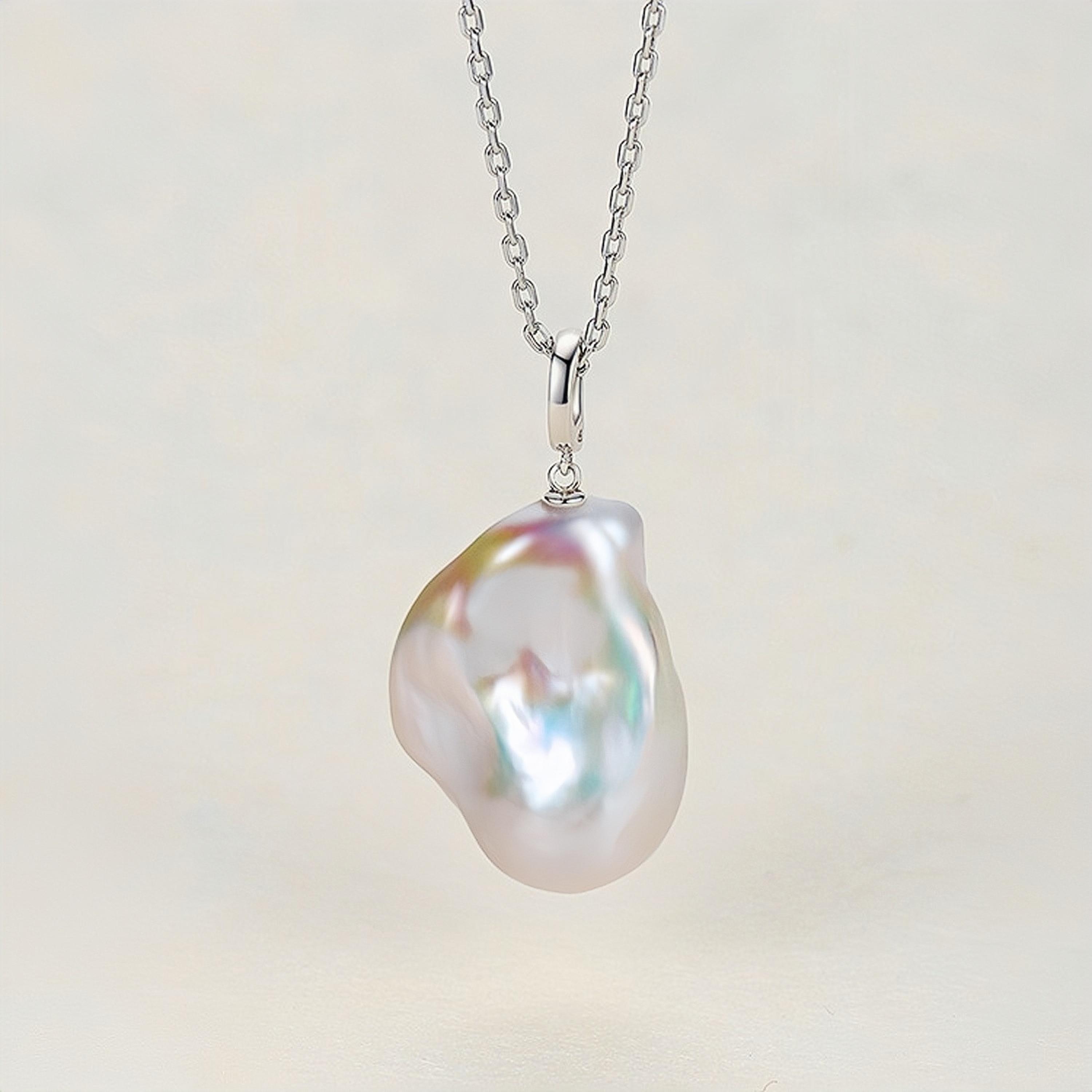 baroque pearl necklace pendant