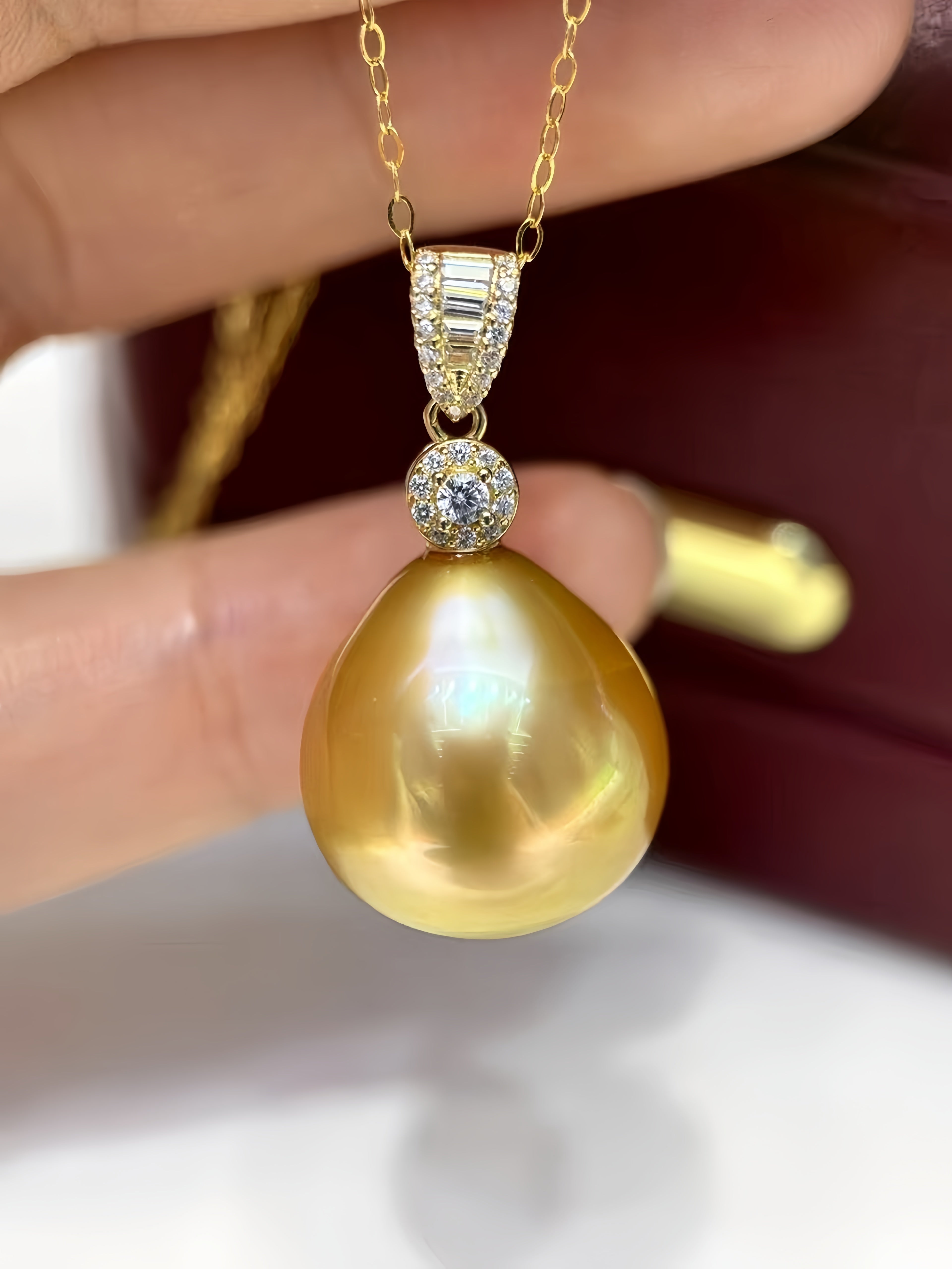 14-15mm South Sea Gold Pearl Pendant P.04