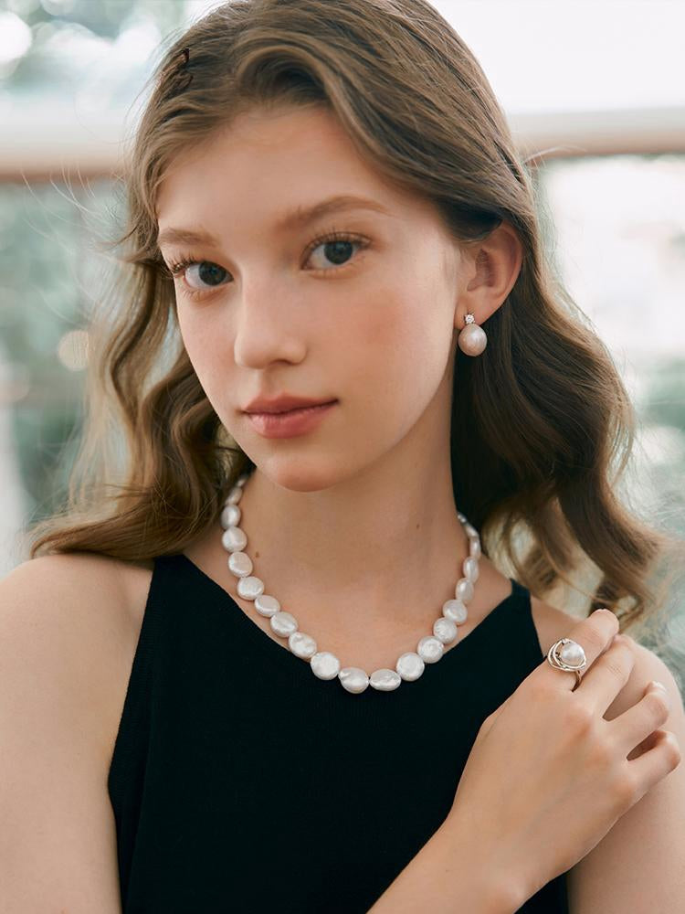 Alya's - Coin Pearl Necklace