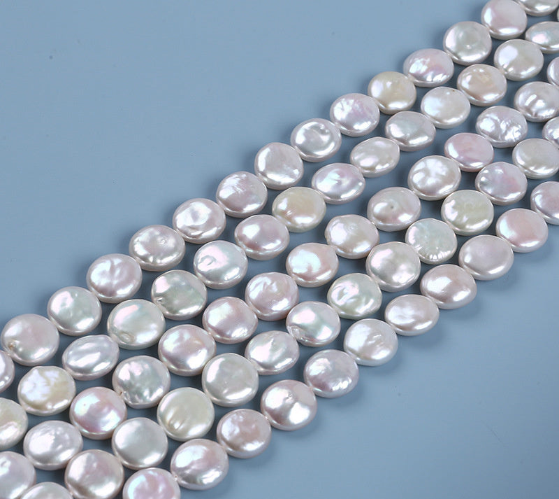 White Button Pearl Strand 11-12mm