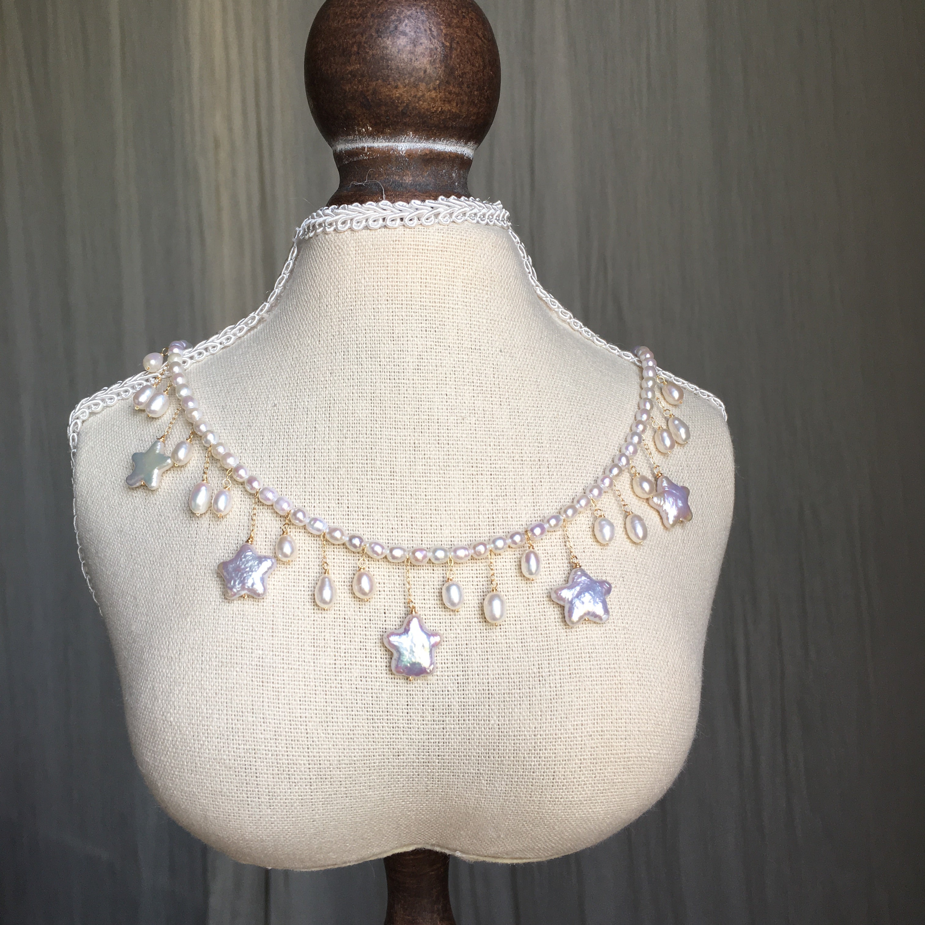 Alya's - Star Pearl Charm Necklace
