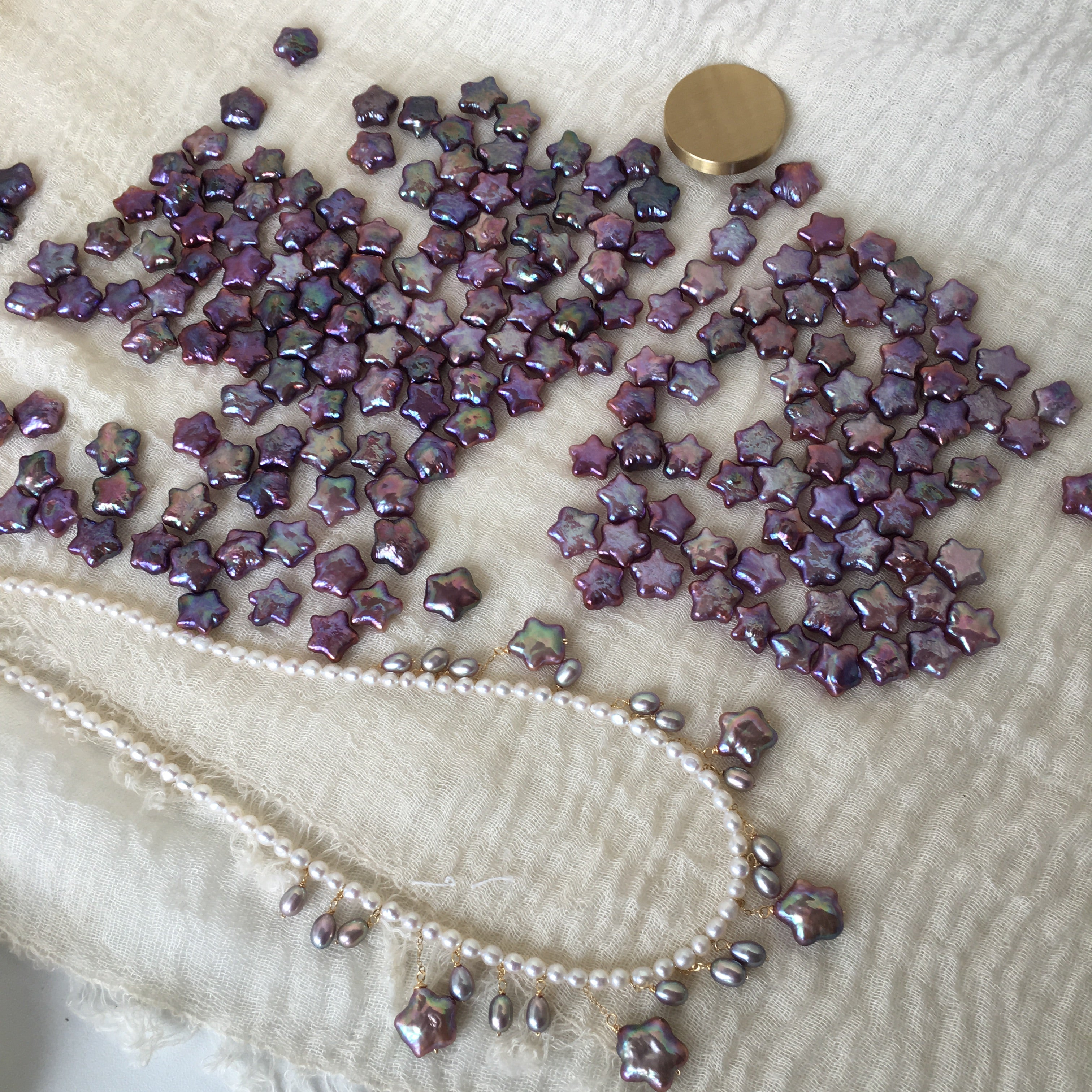 Alya's - Star Pearl Charm Necklace