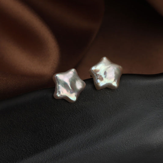 Alya's - Mini Star Pearl Earrings