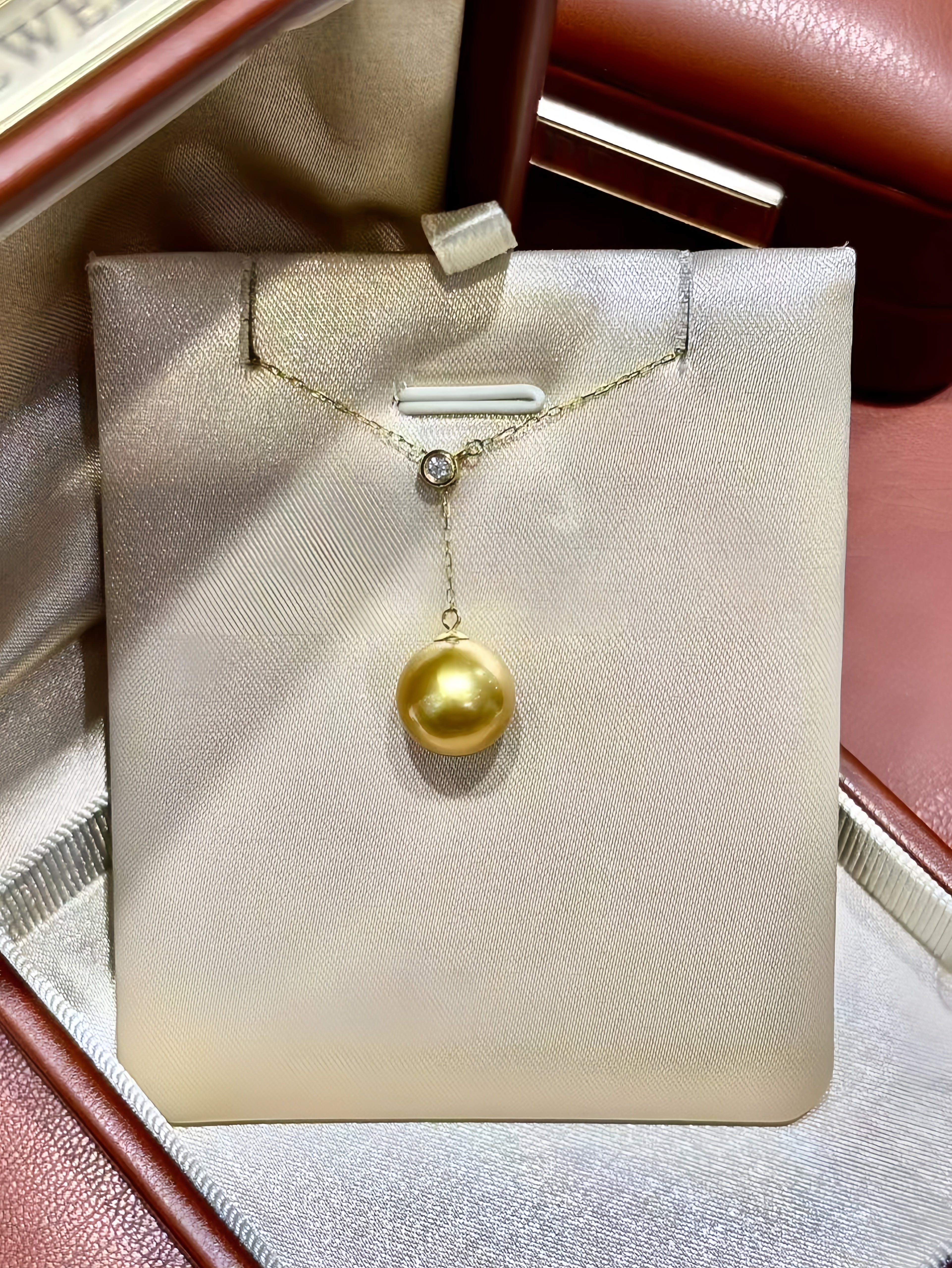 10-11mm South Sea Gold Pearl Pendant/18K Gold P.02