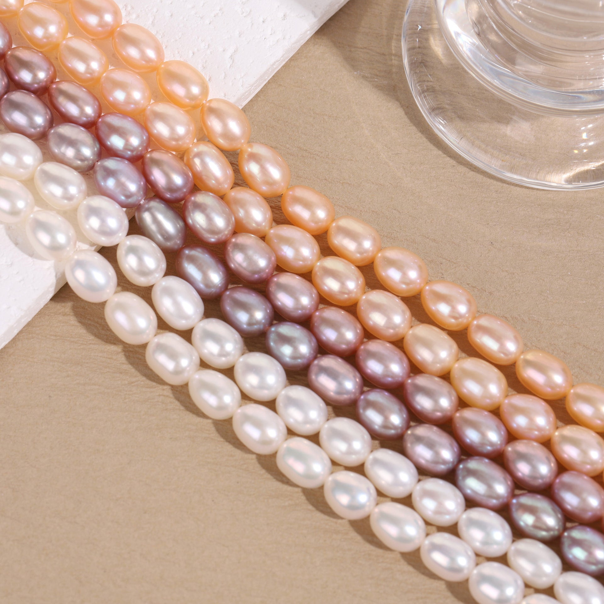 7-8mm Oval Pearl Strand