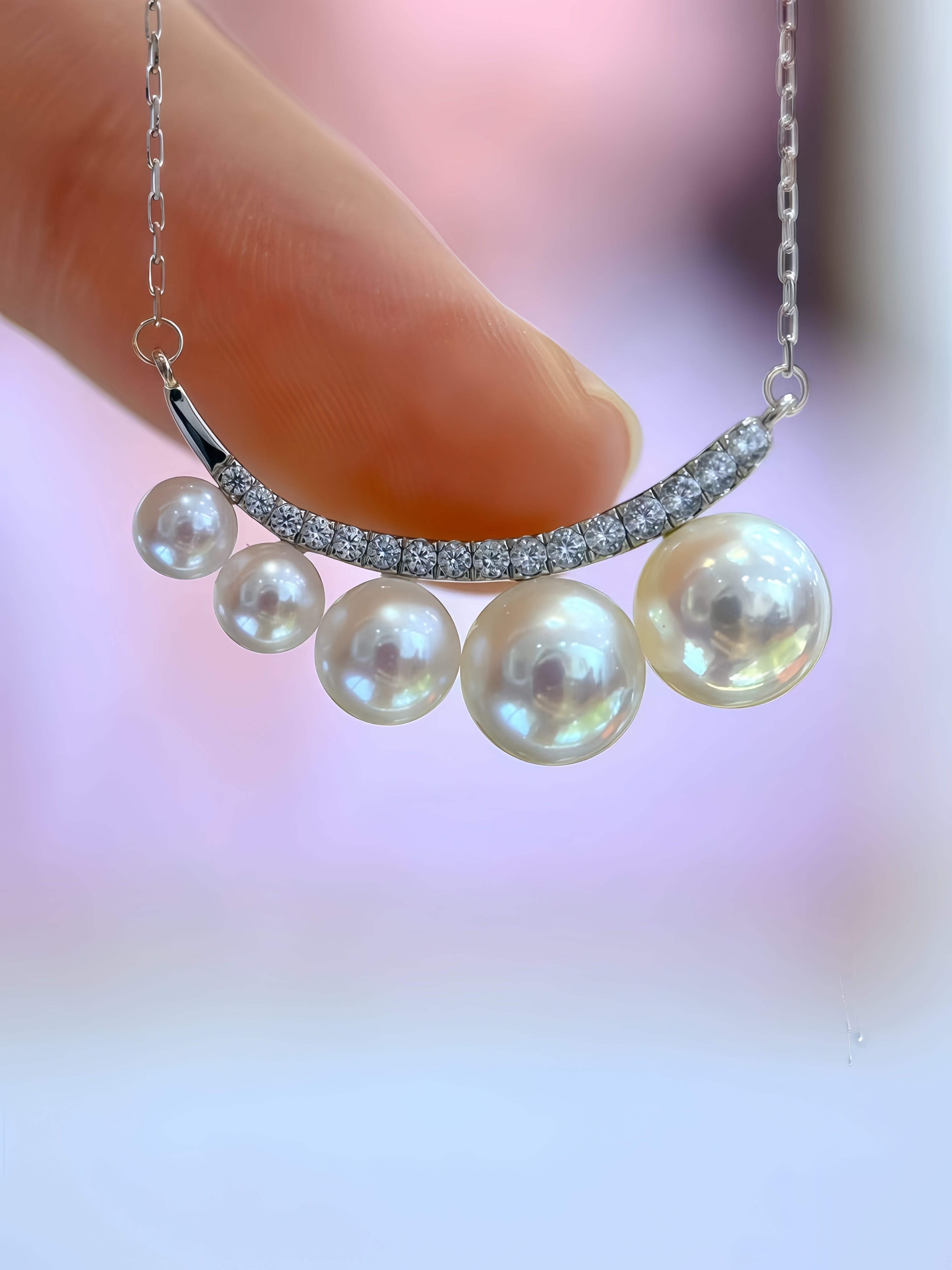 3mm-8mm Akoya Pearl Pendant/18K Gold P.01