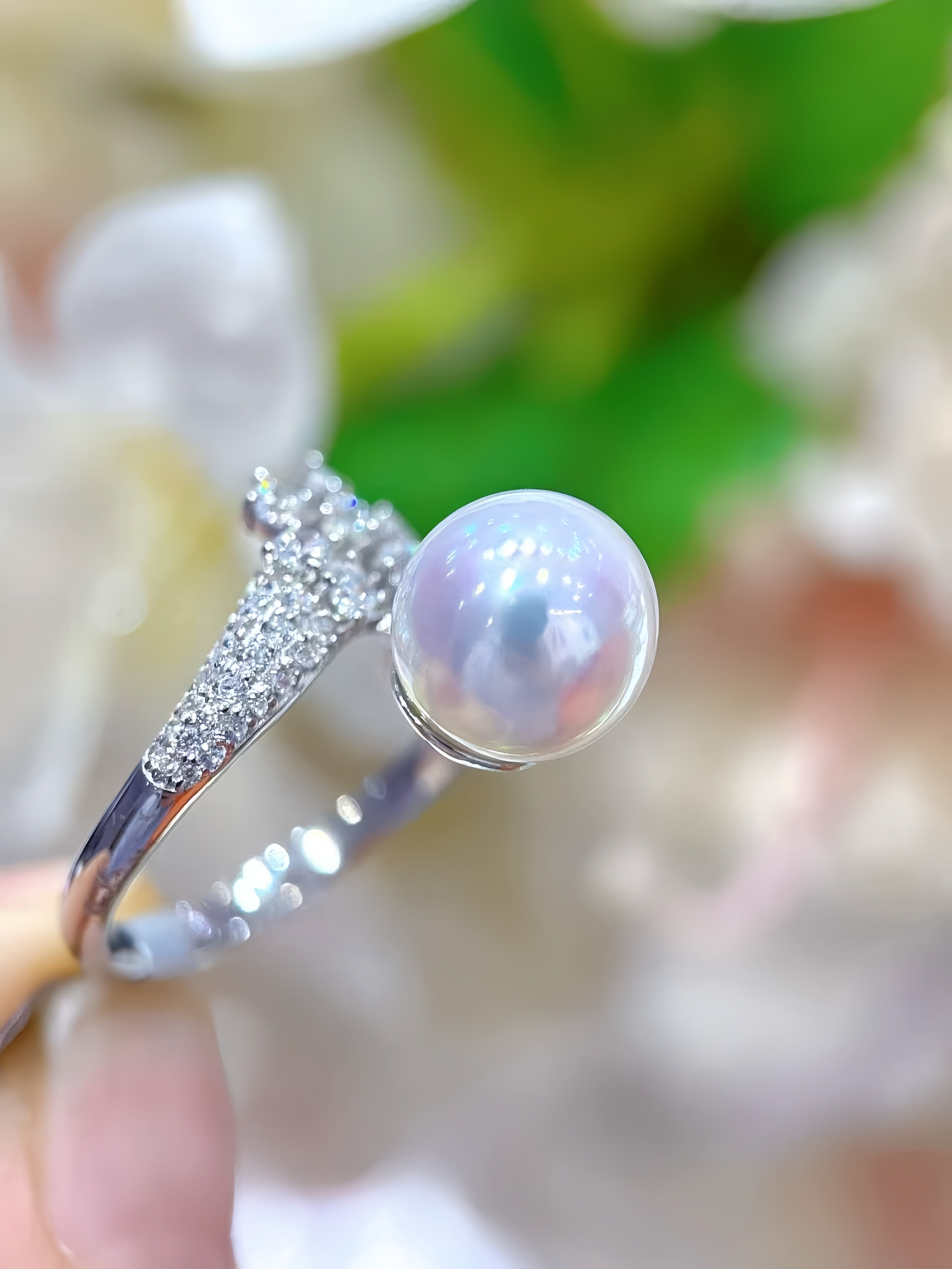 9-10mm Australian White Pearl Ring R.01