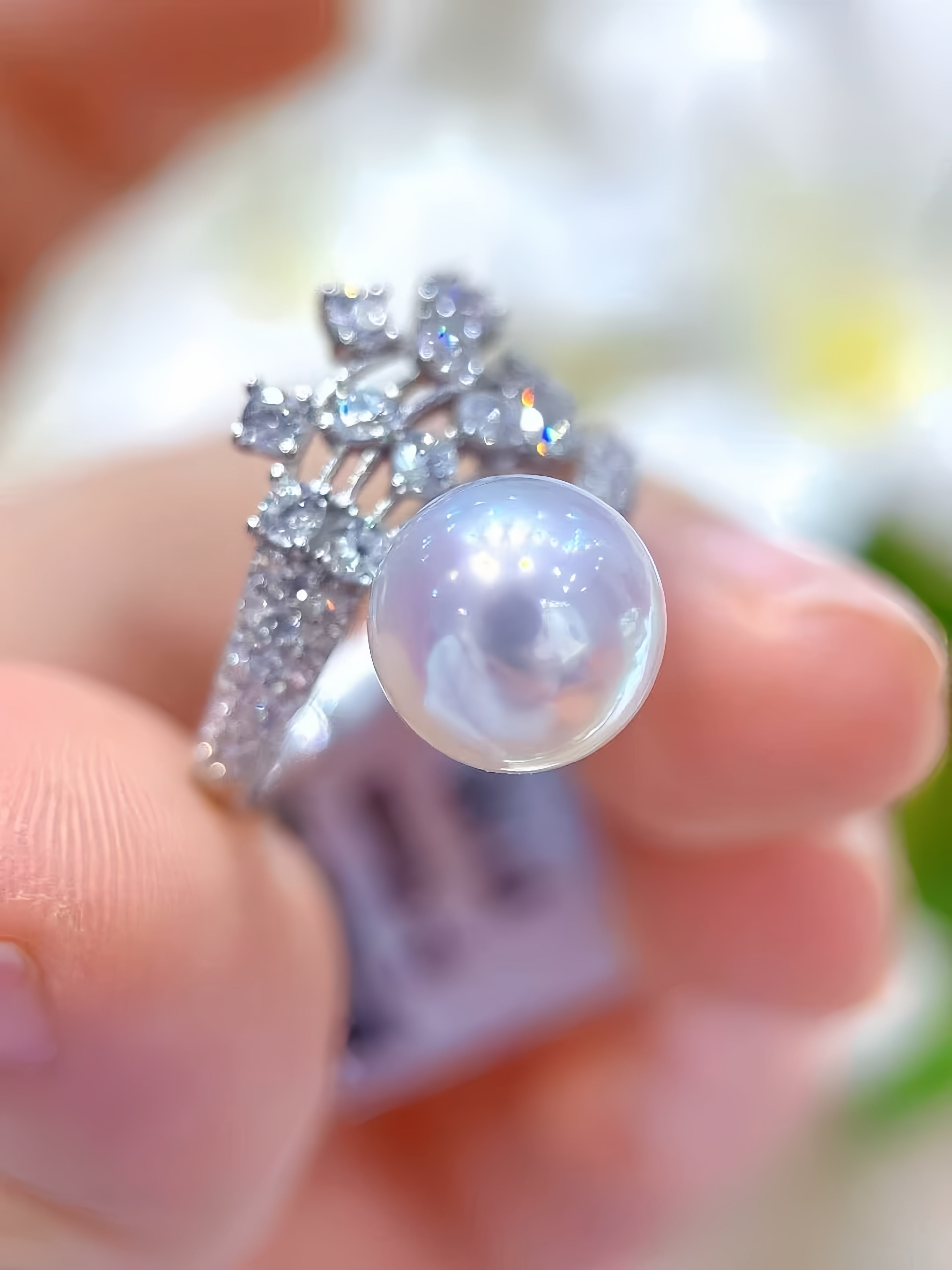 9-10mm Australian White Pearl Ring R.01