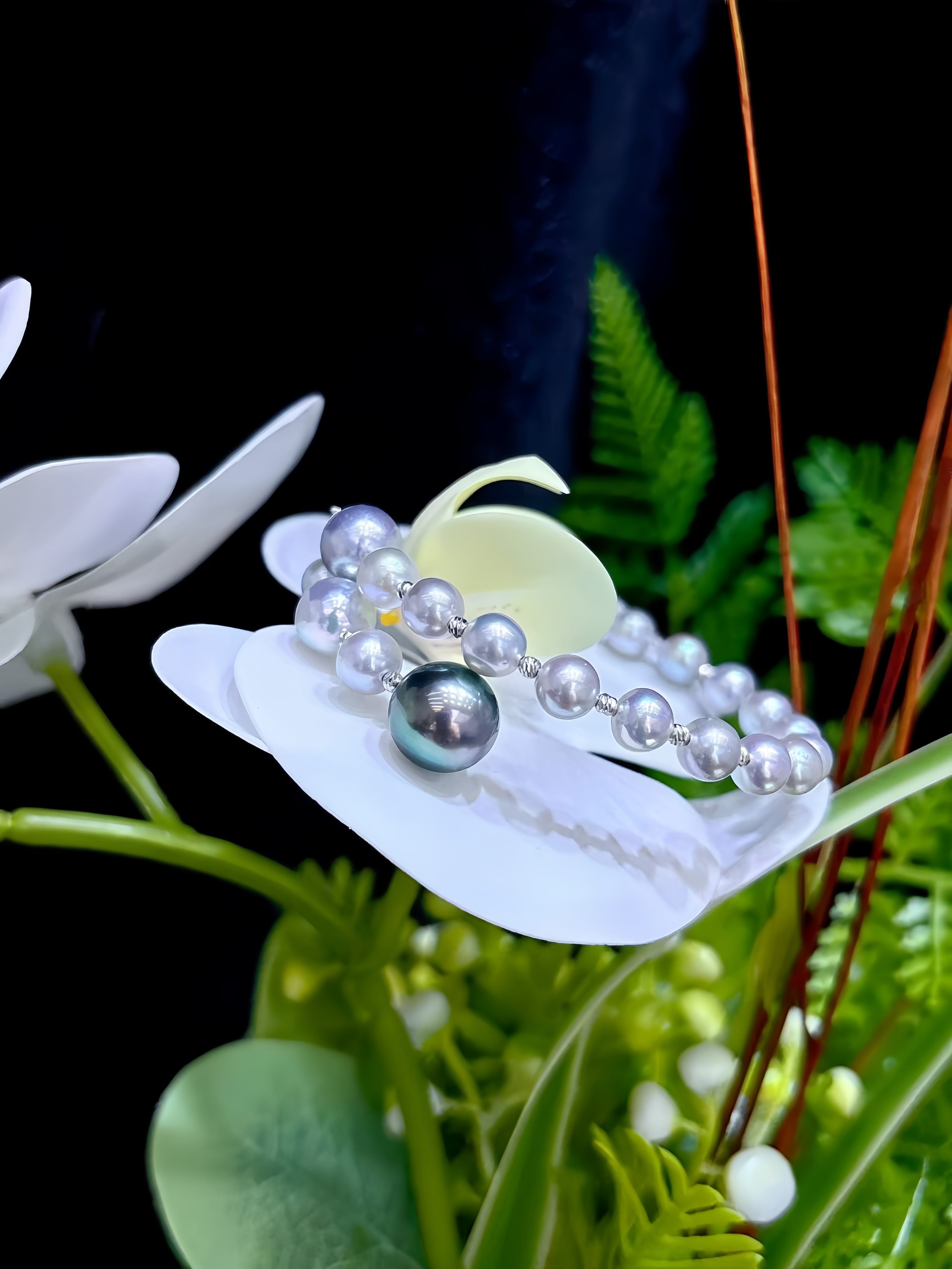 5mm-11mm Tahitian&Madama Pearl Bracelet B.01