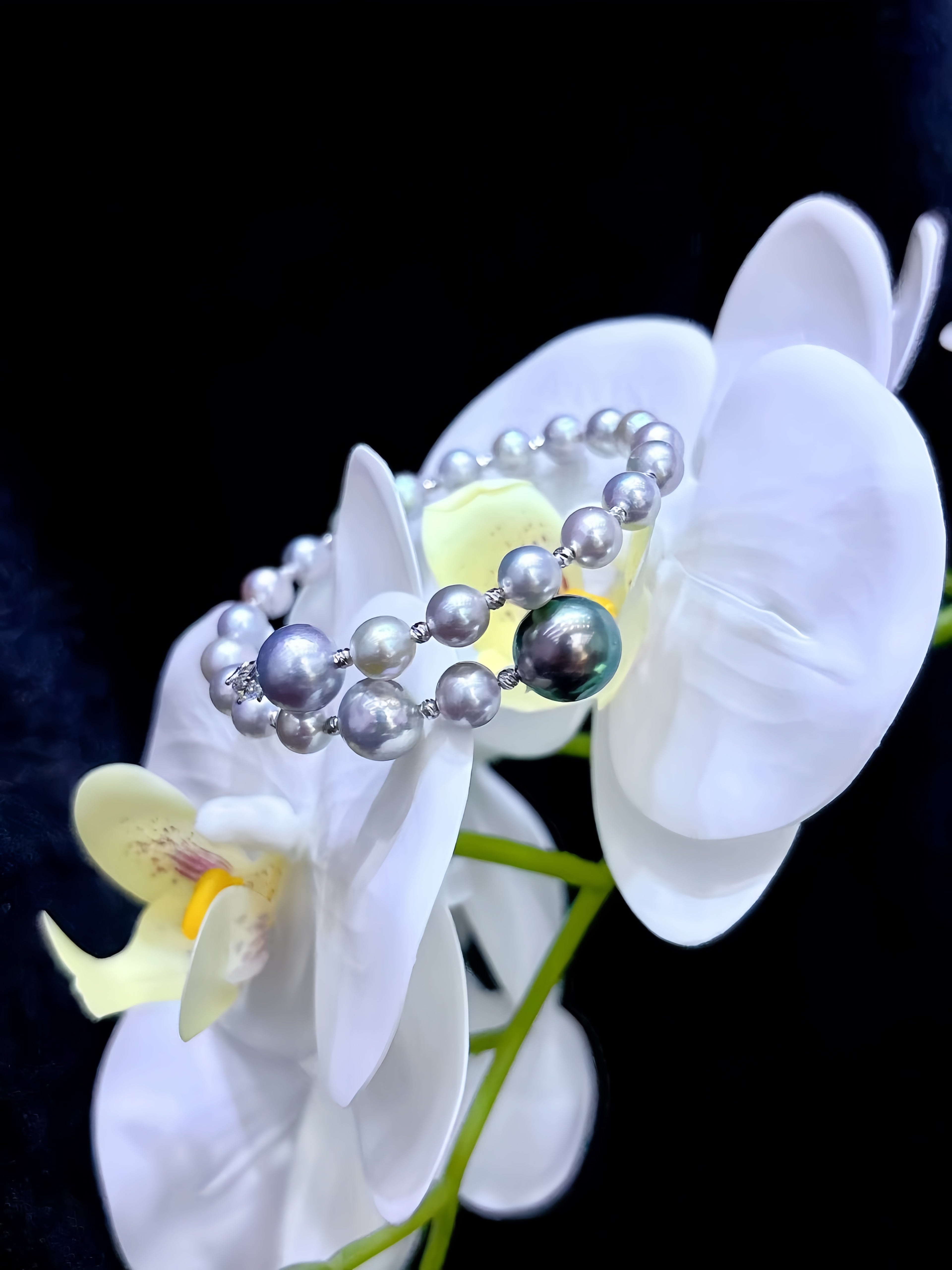 5mm-11mm Tahitian&Madama Pearl Bracelet B.01