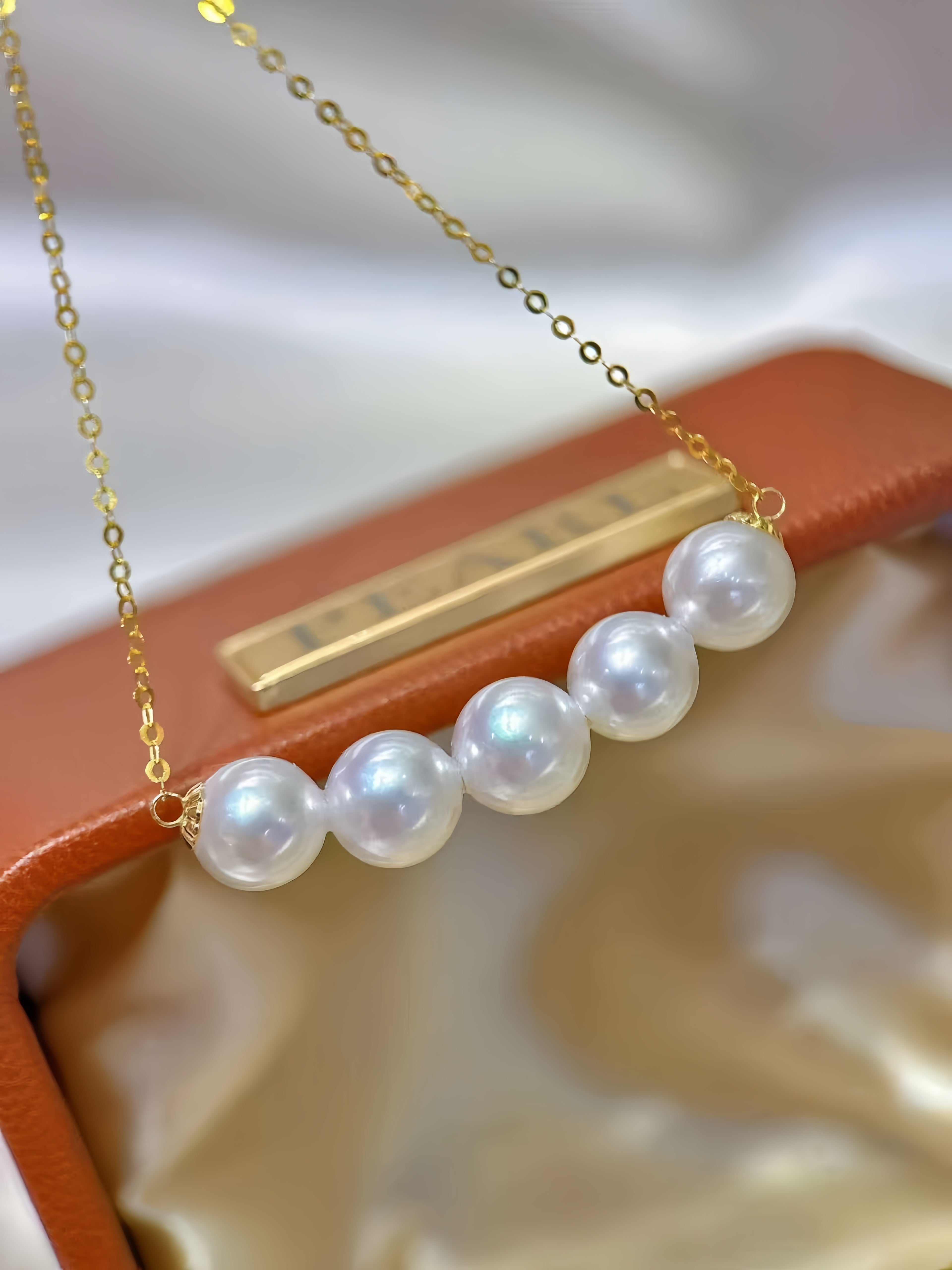 6-7mm Akoya Pearl Necklace/18K Gold N.01