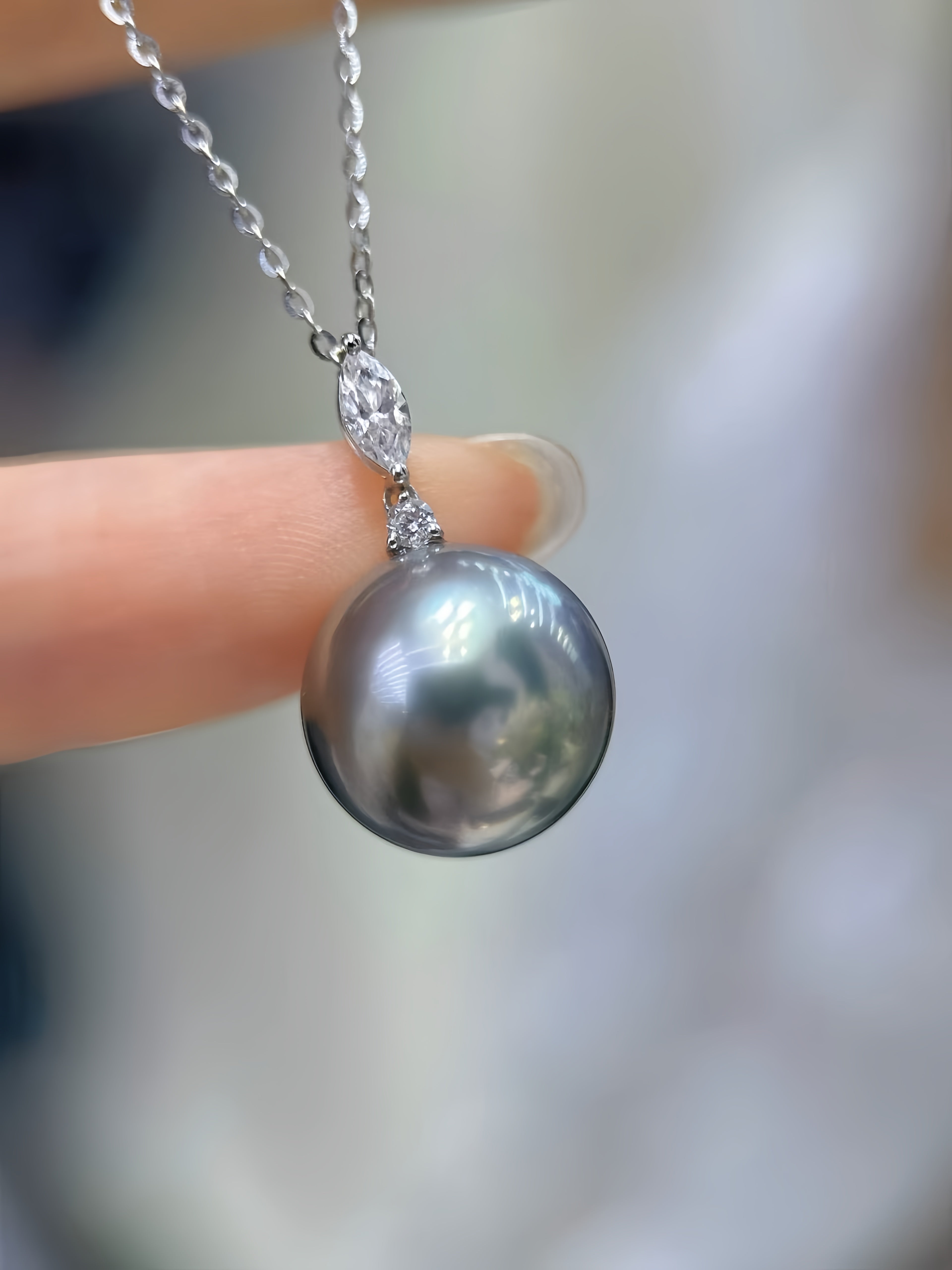 12-13mm Tahitian Pearl Pendant/18K Gold P.03