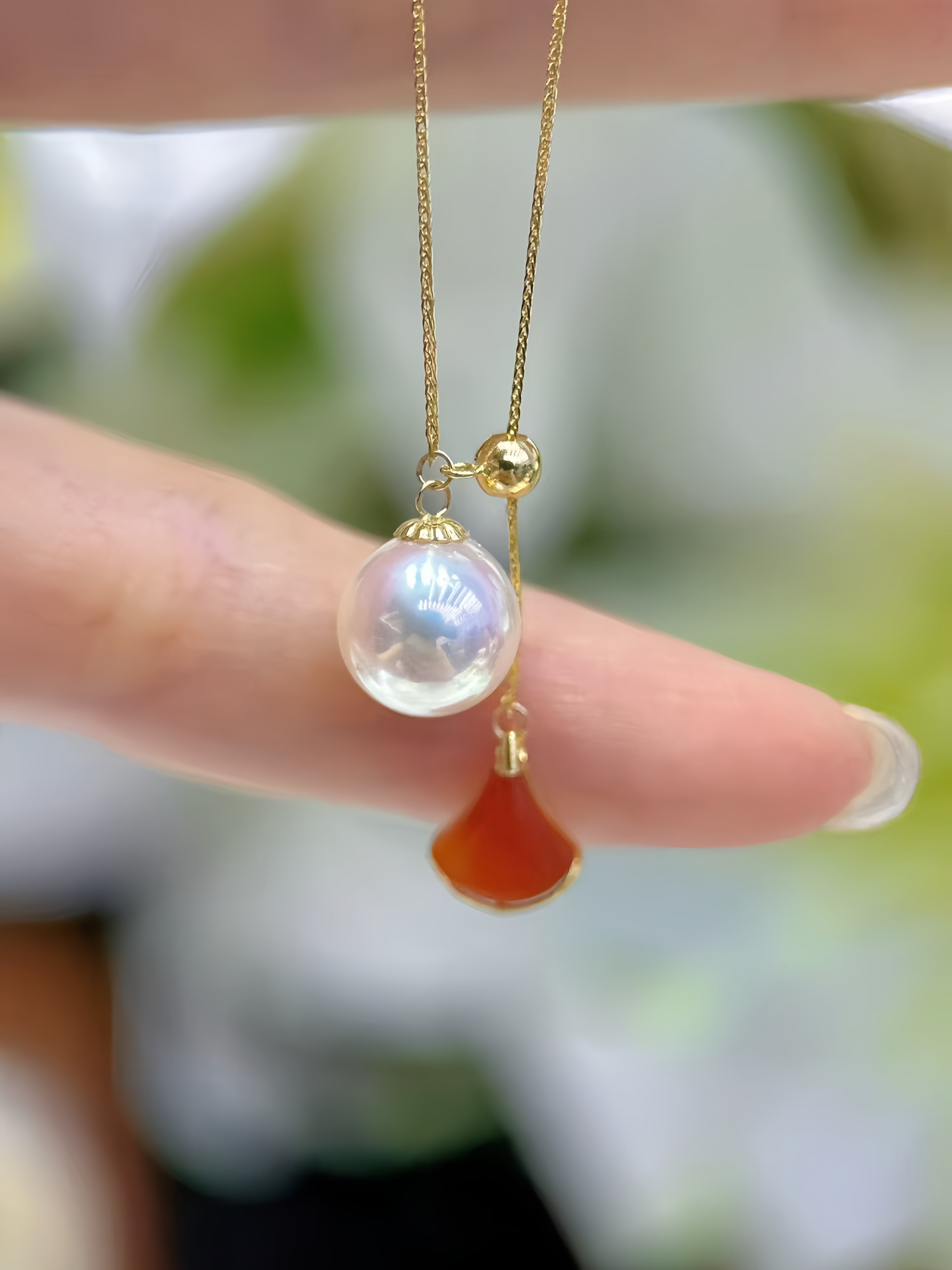 7-8mm Akoya Pearl Necklace/18K Gold N.01