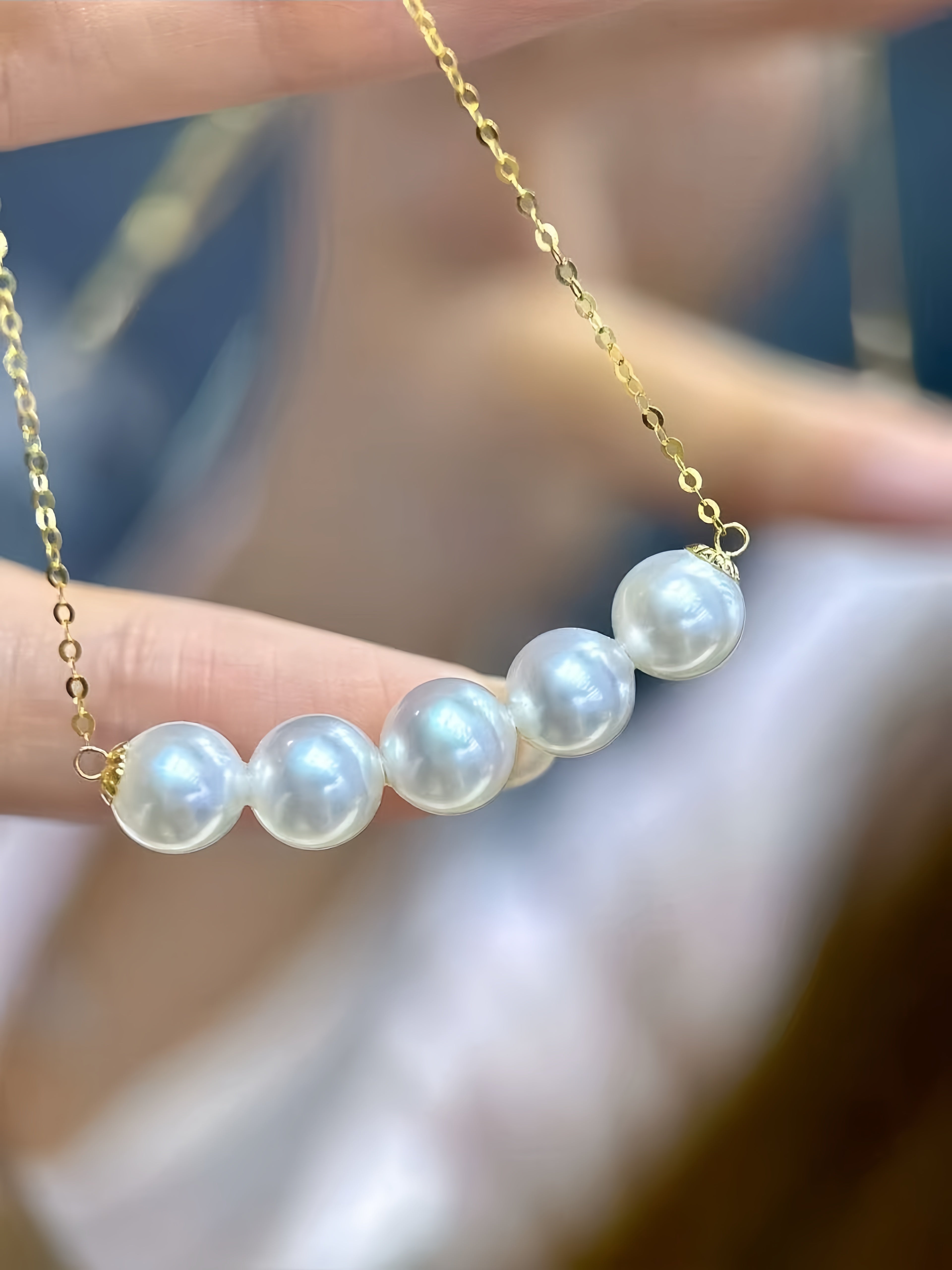 6-7mm Akoya Pearl Necklace/18K Gold N.01
