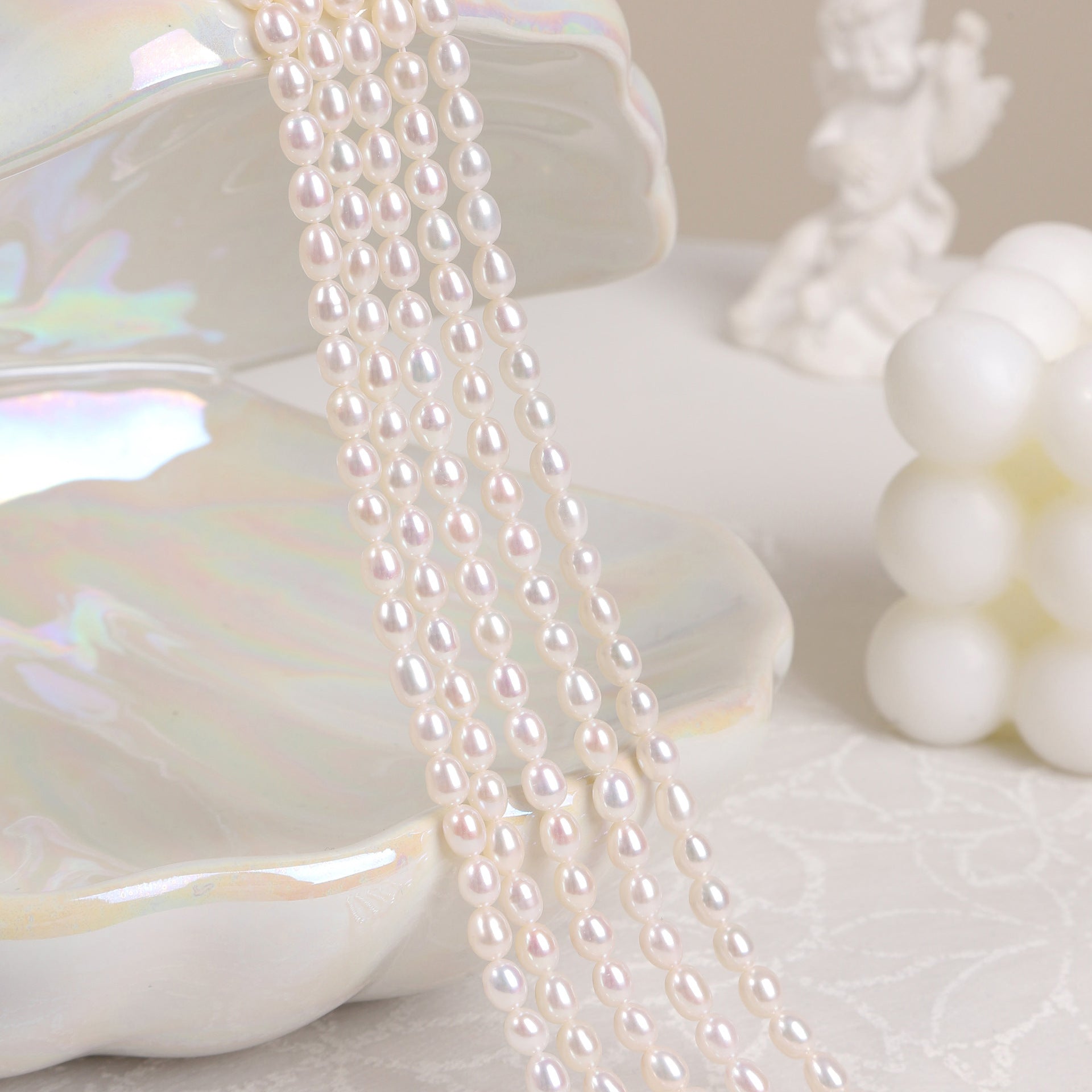 4-5mm Oval Pearl Strand