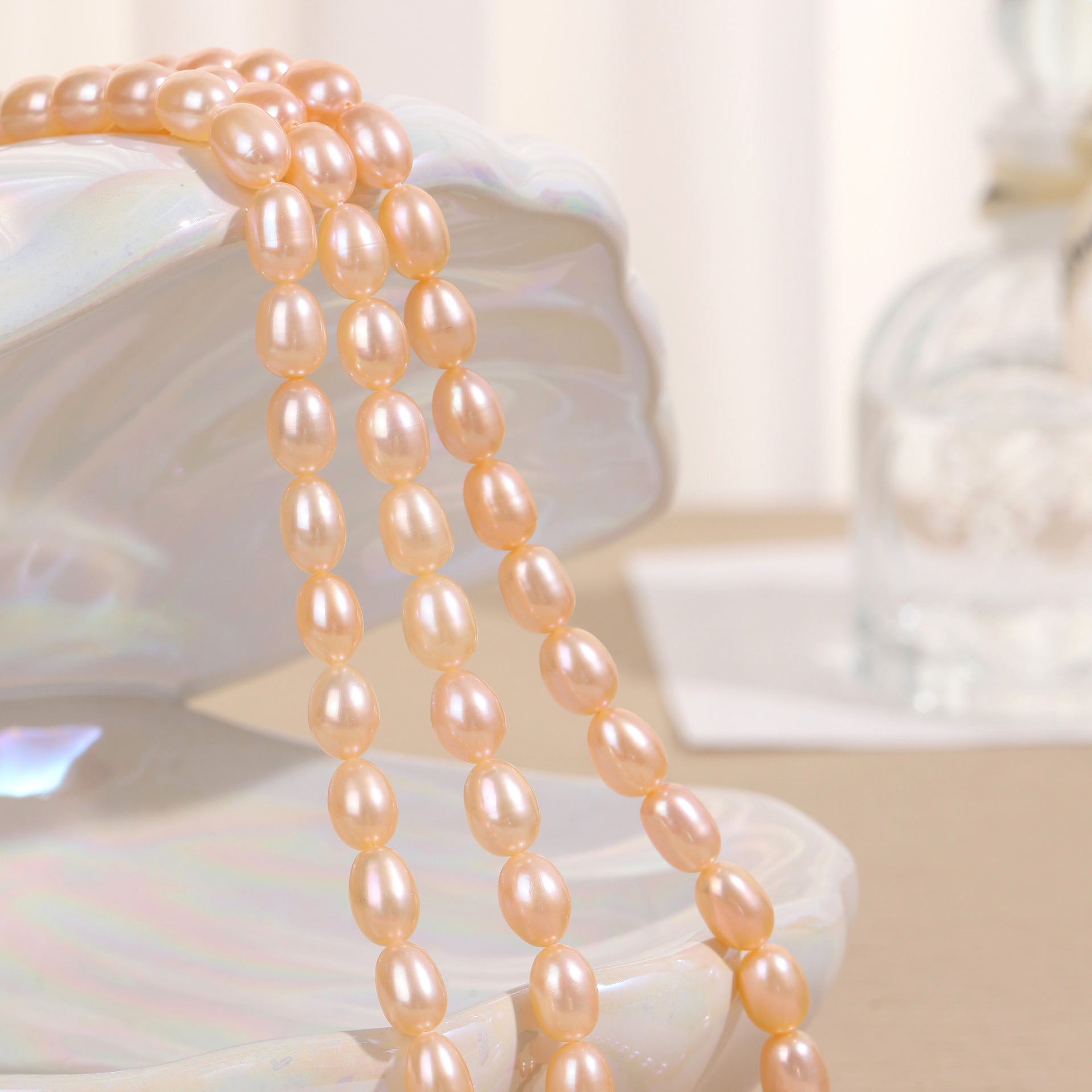 7-8mm Oval Pearl Strand