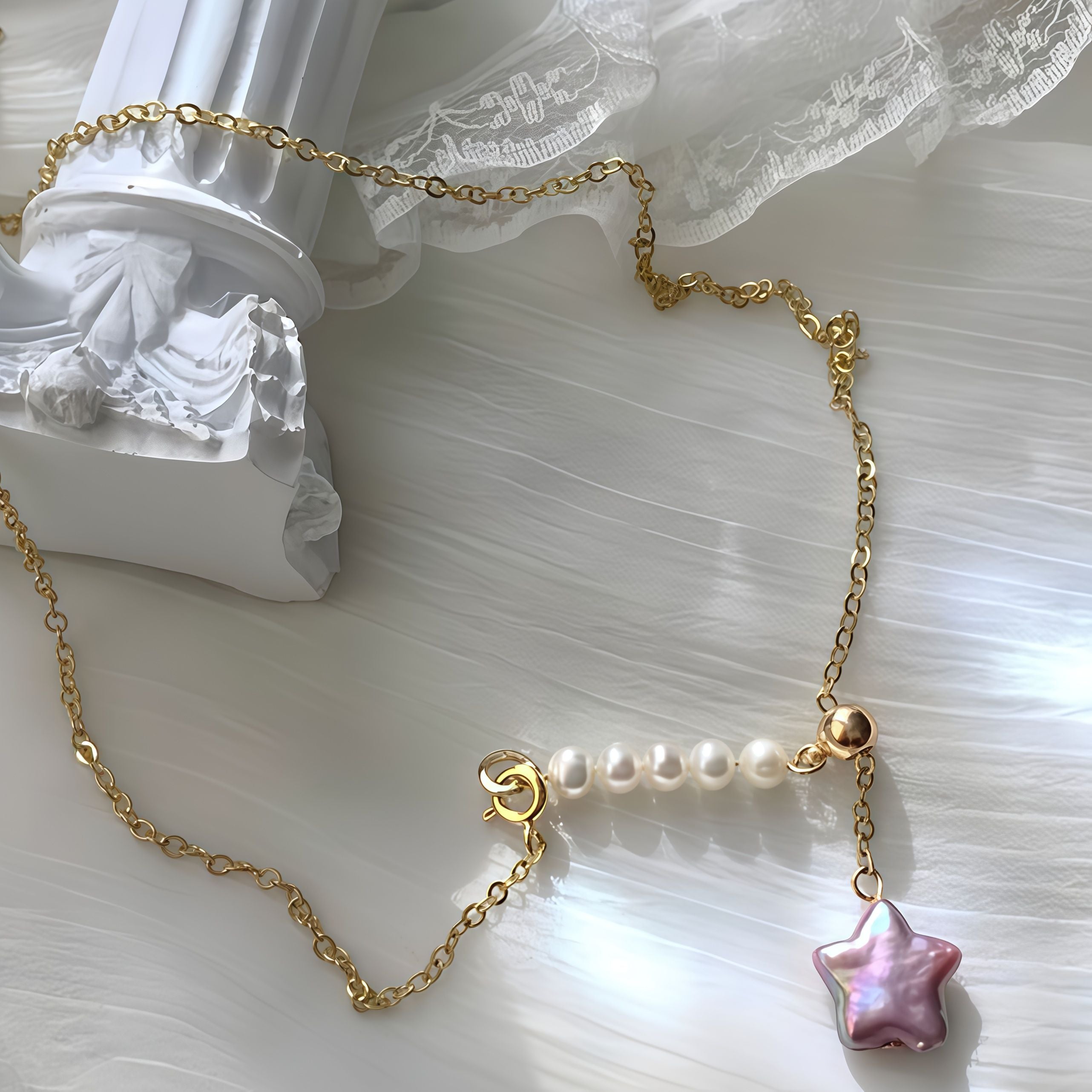 Star Pearl Necklace – 5A Freshwater Star Pearls | Alya Pearls
