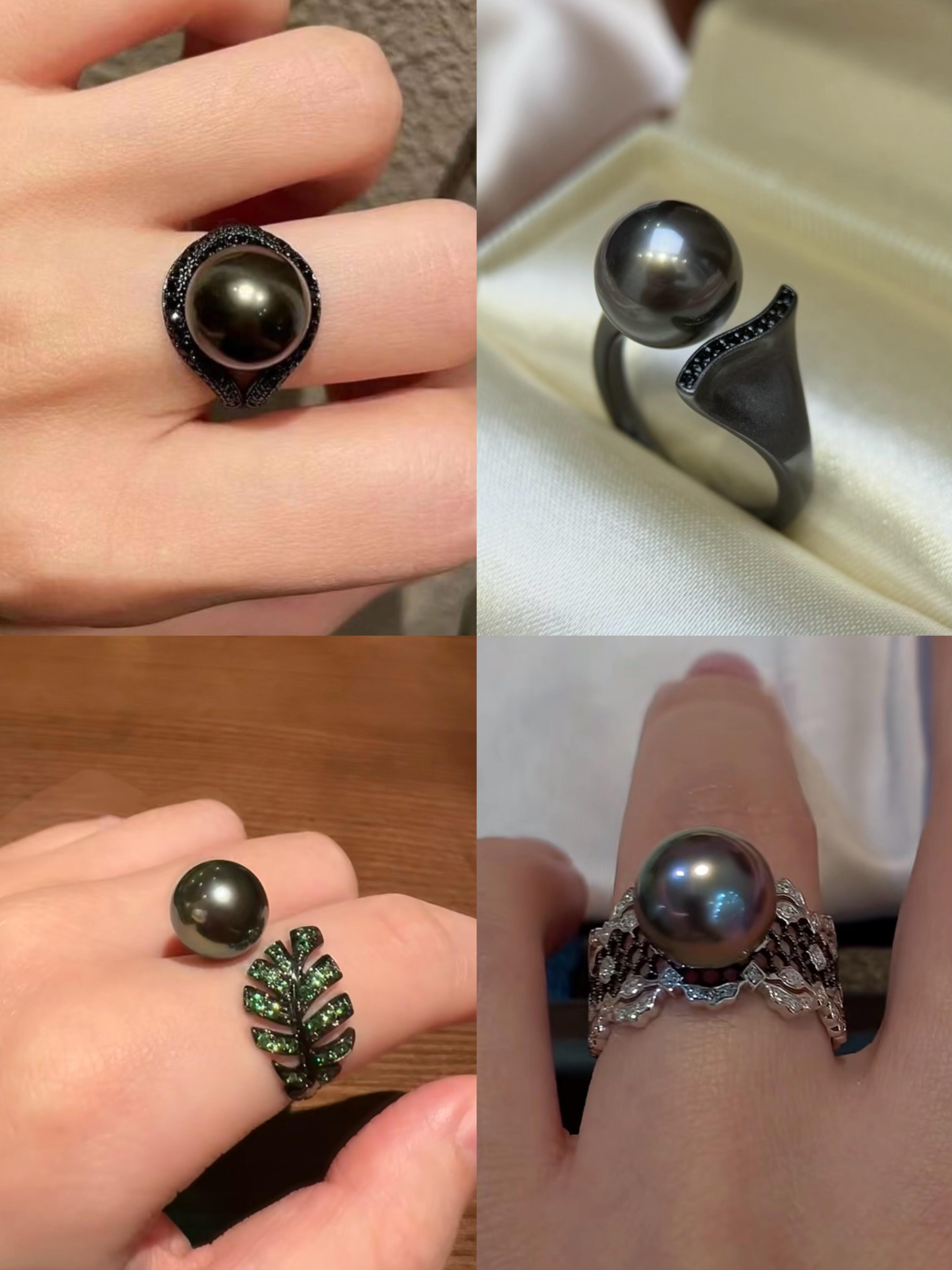 black pearl Tahitian black pearl made jewelry