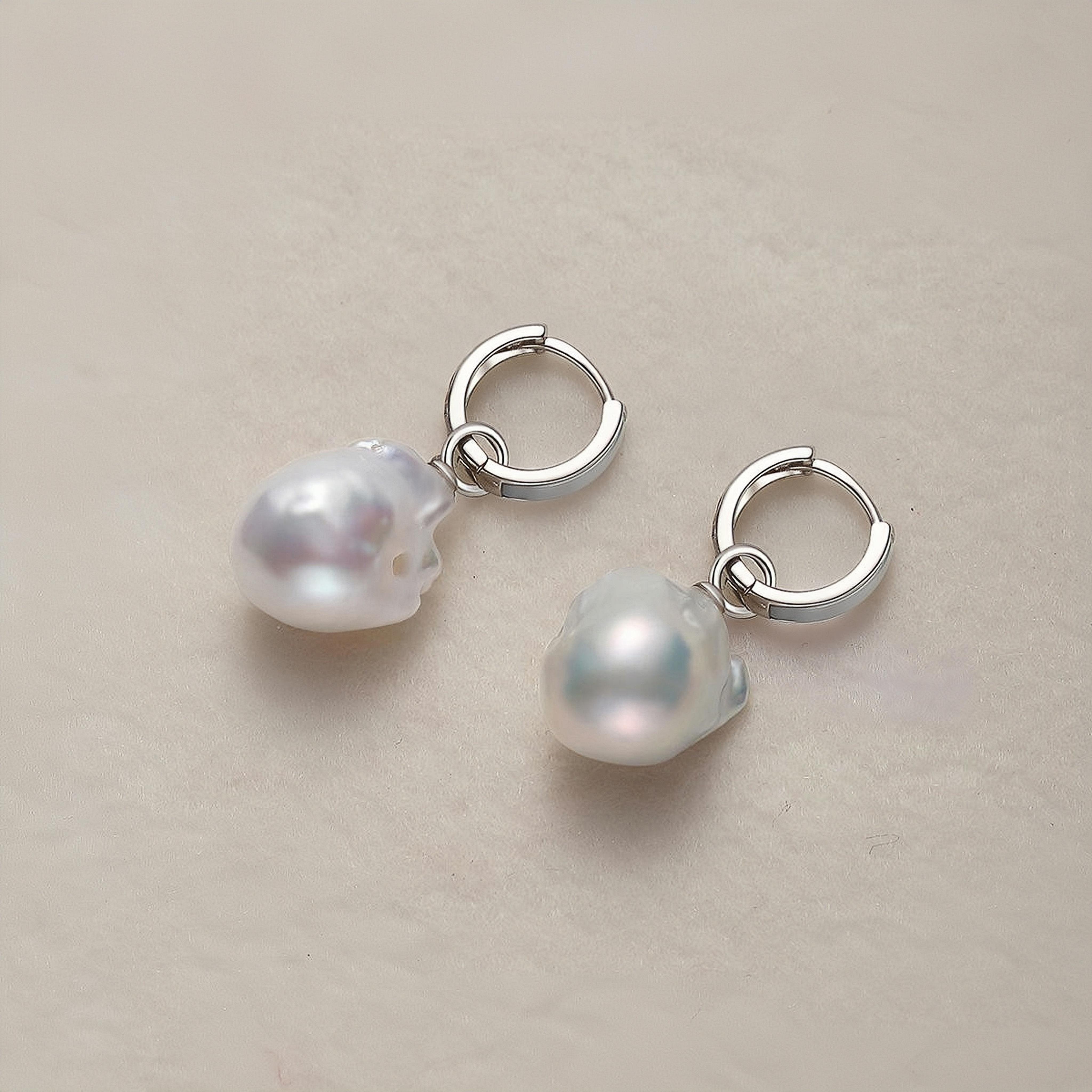 How to Wear Baroque Pearl Drop Hoop Earrings
