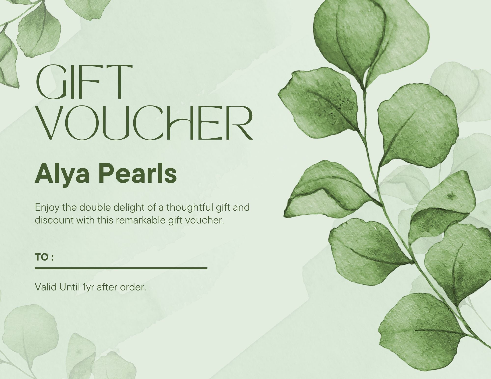 Alya Pearl's Gift Card