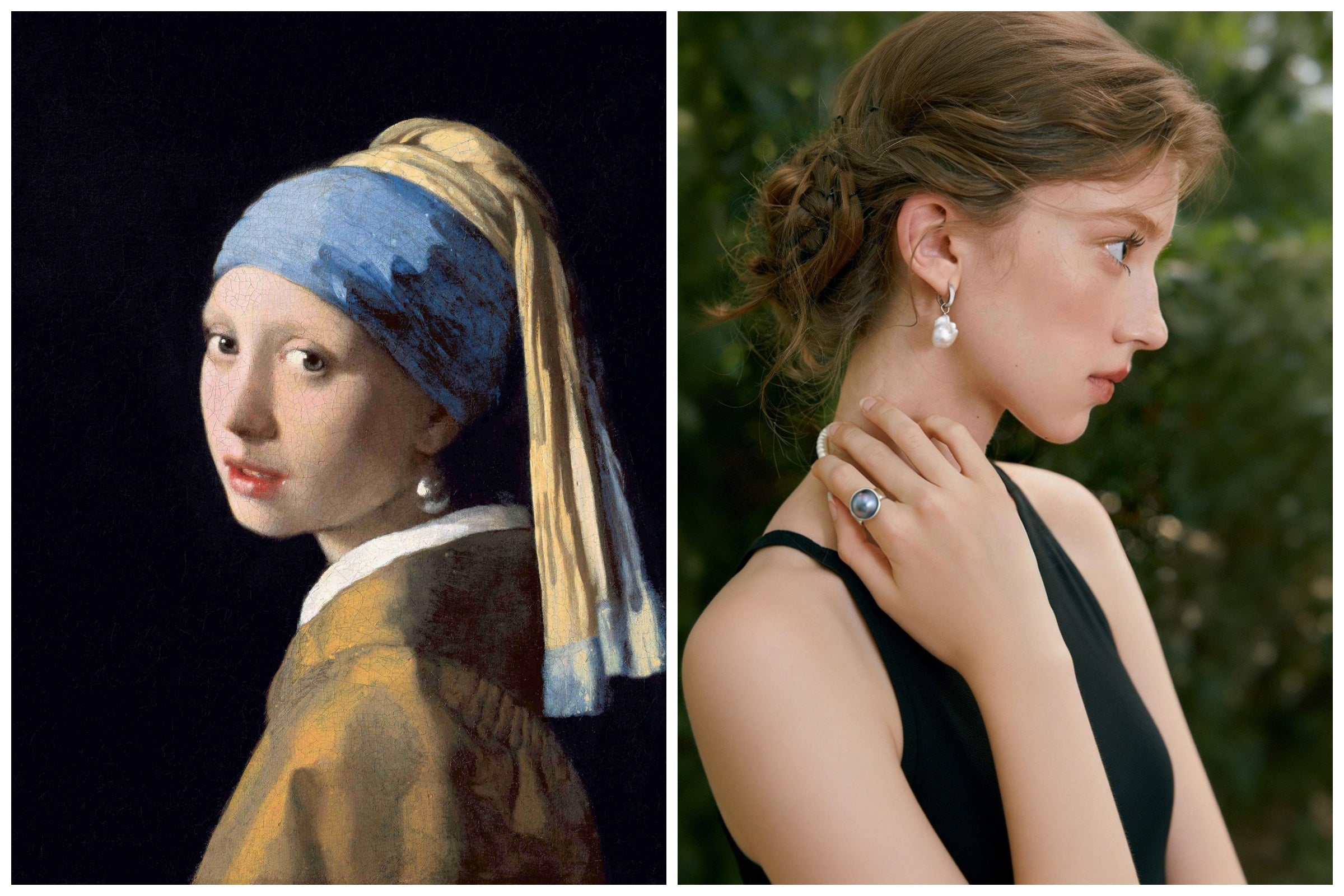 Meisje met de parel vs alya pearl baroque earrings