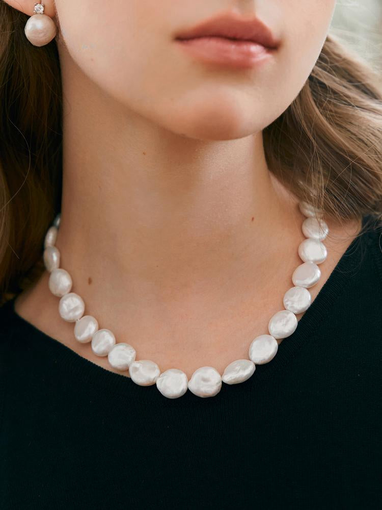 Alya's - Coin Pearl Necklace