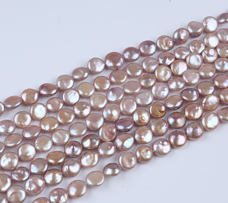 Purple Botton Pearl Strand 11-12mm