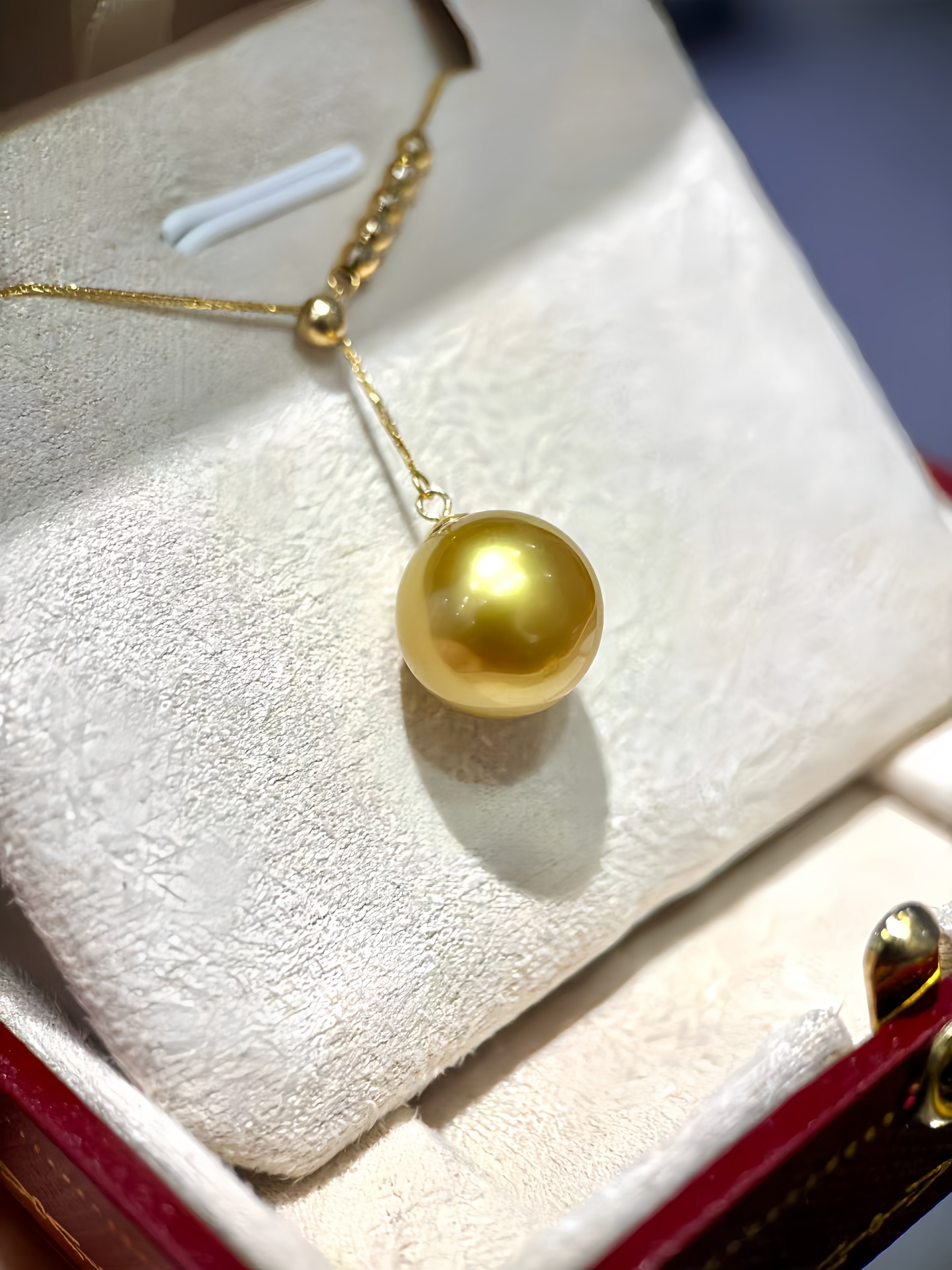 11-12mm South Sea Gold Pearl Necklace/18K Gold N.03