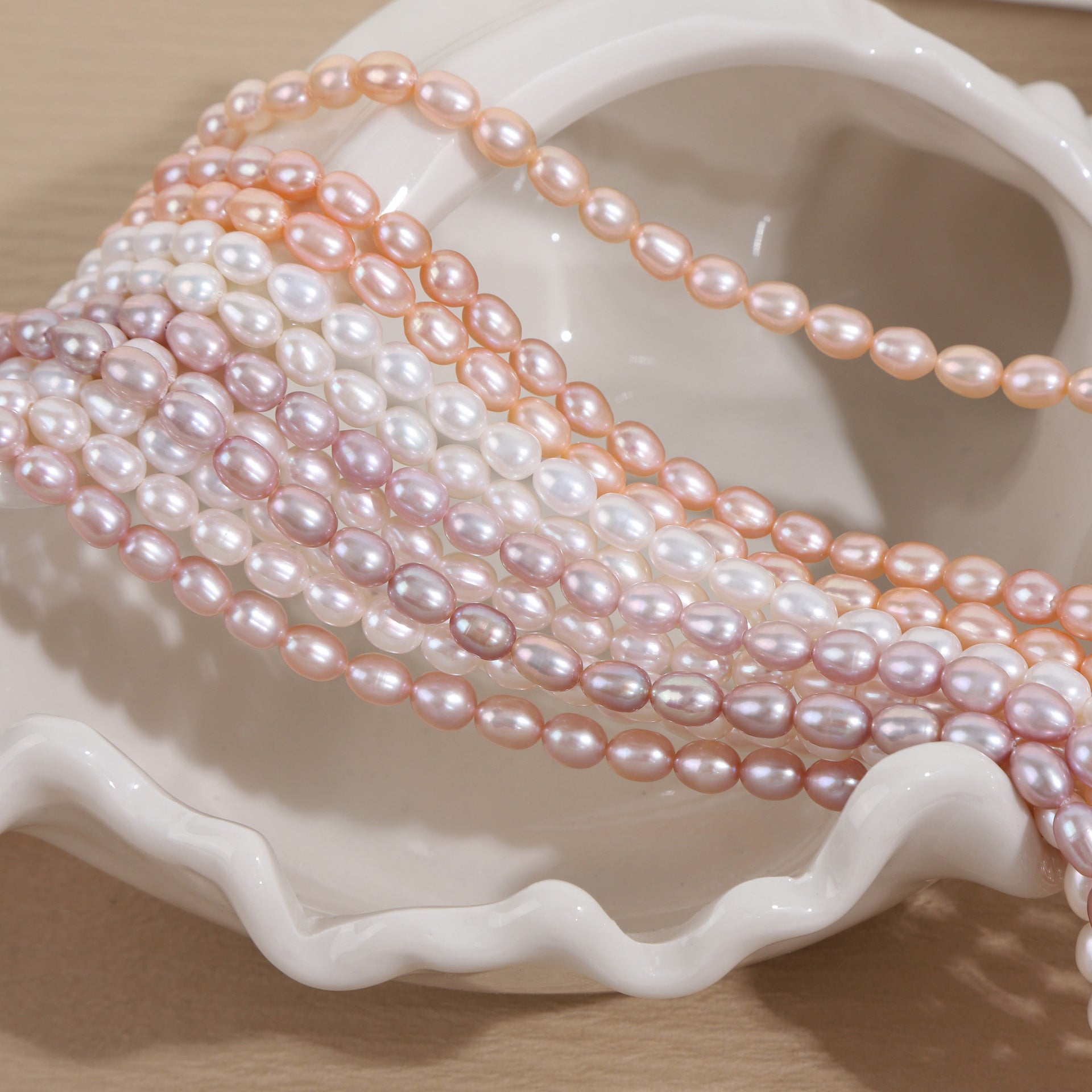 5-6mm Oval Pearl Strand