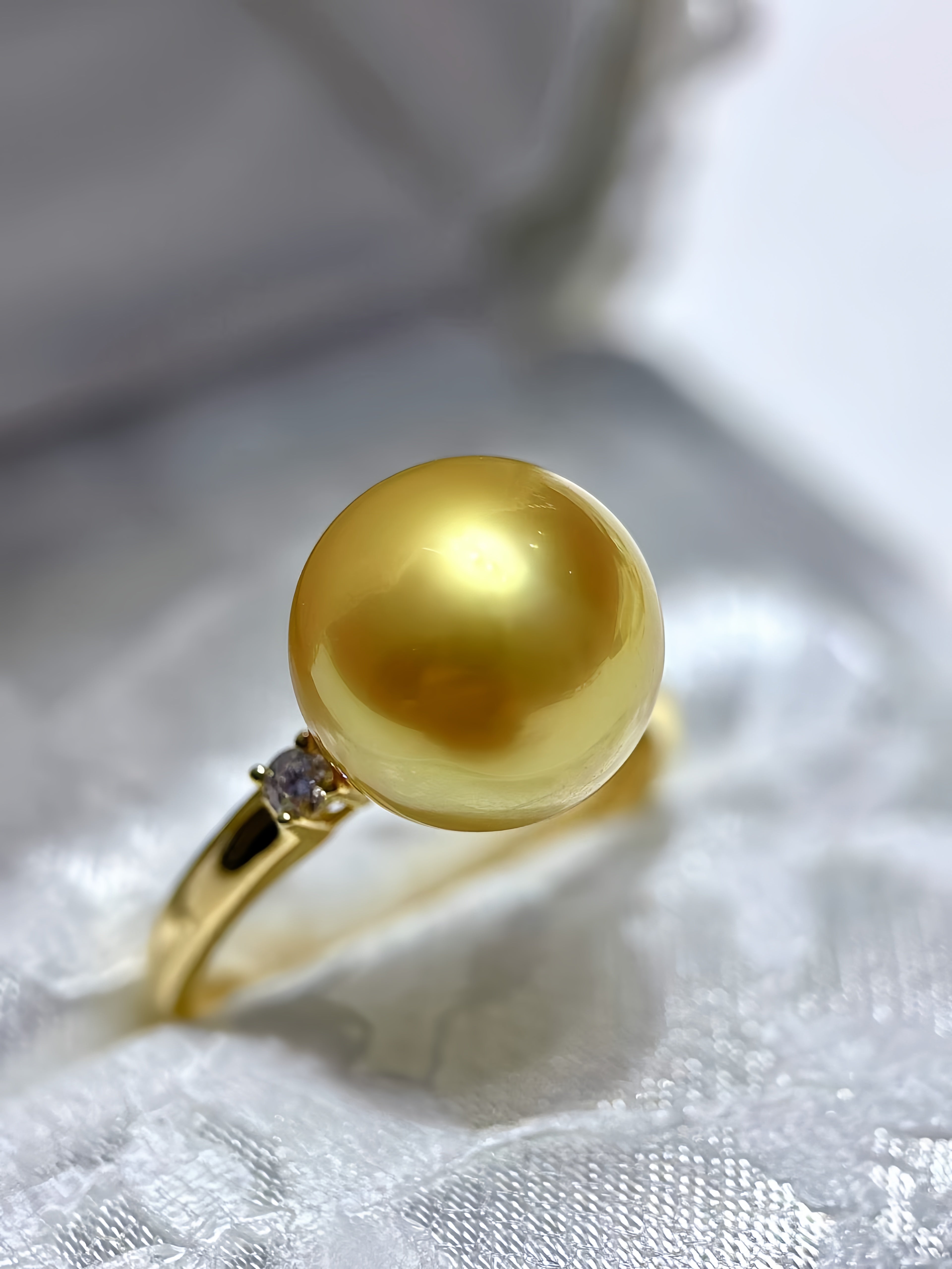 11-12mm South Sea Gold Pearl Ring/18K Gold R.01