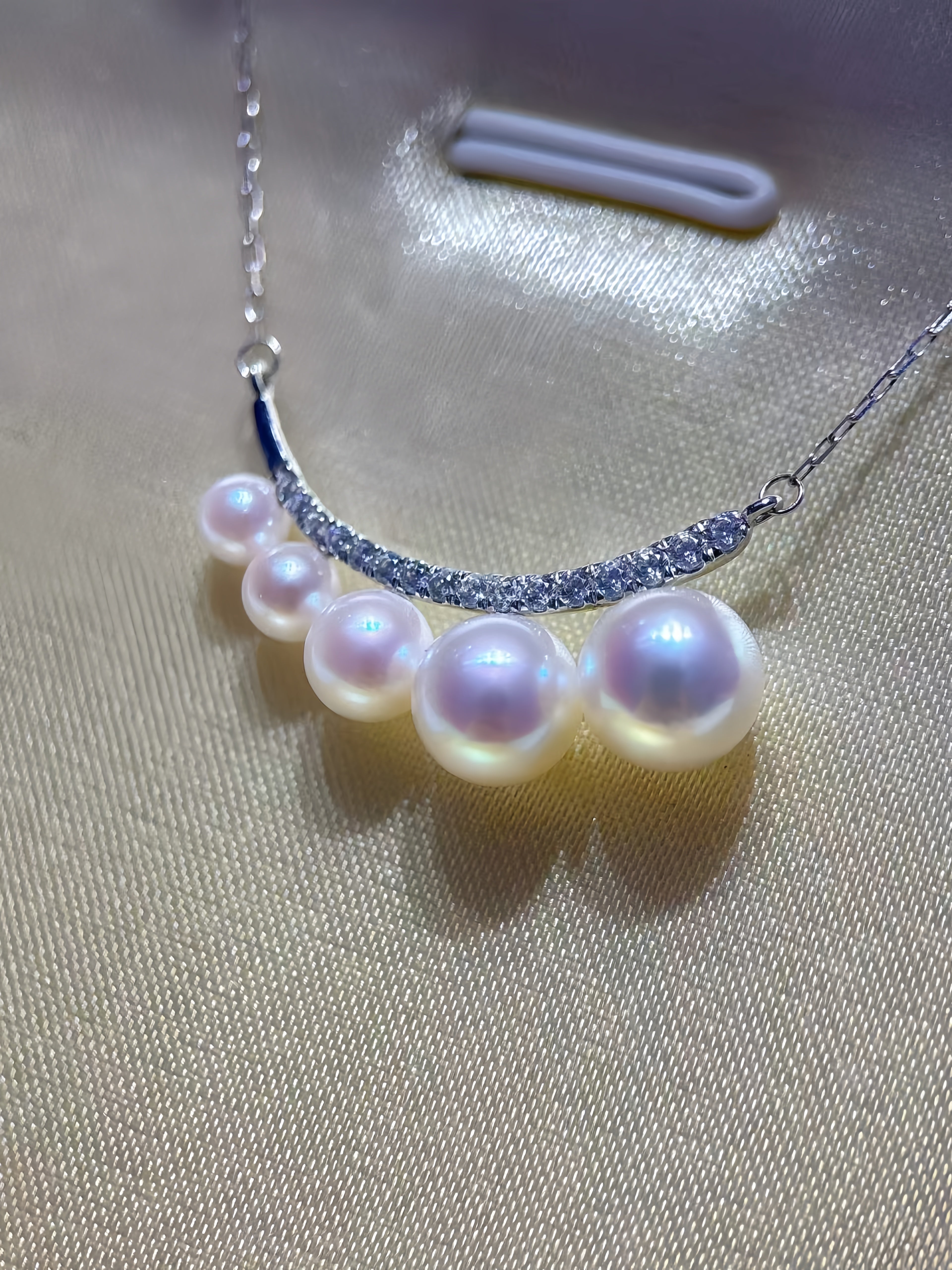 3mm-8mm Akoya Pearl Pendant/18K Gold P.01