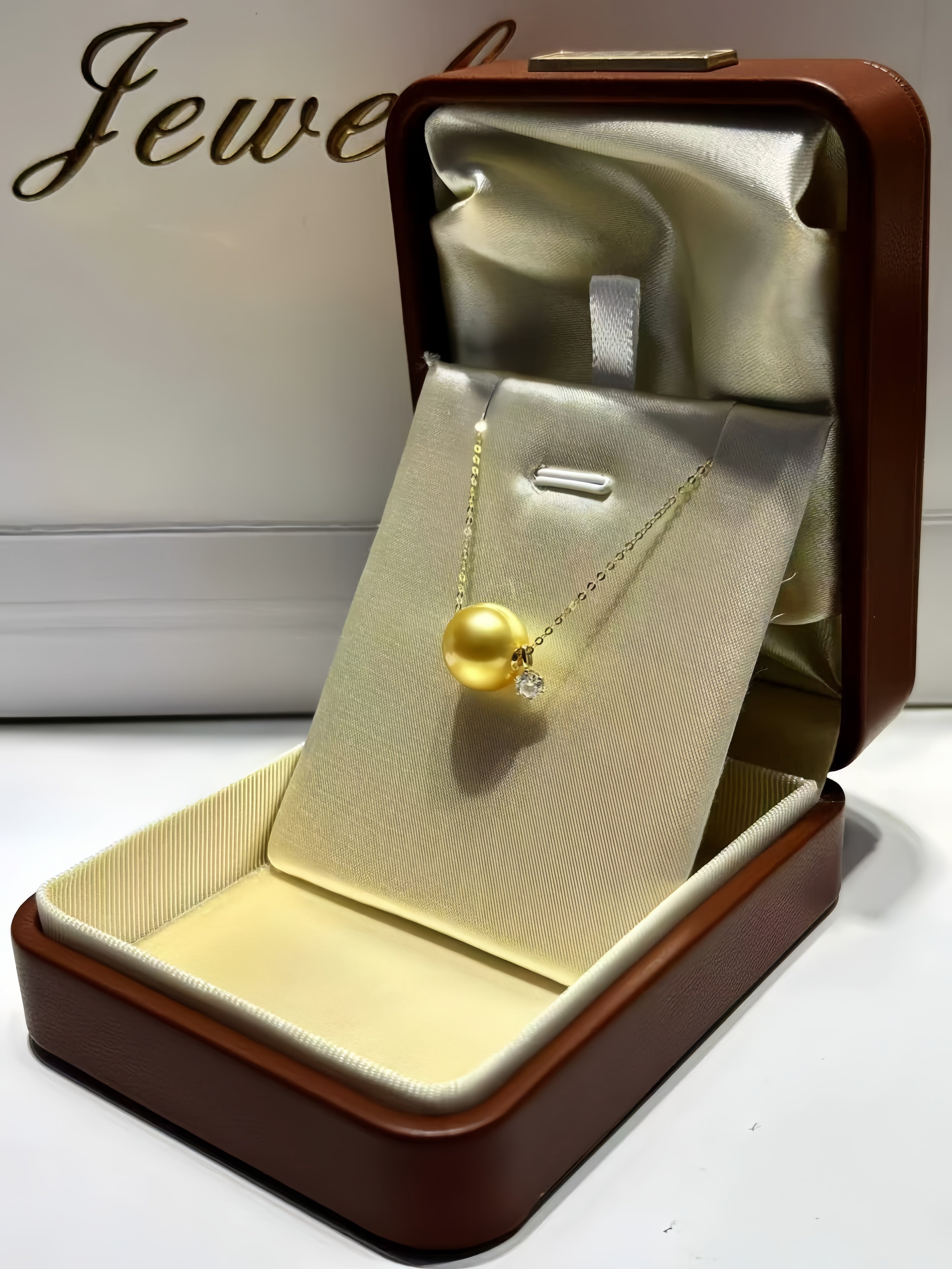 11-12mm South Sea Gold Pearl Pendant /18K Gold P.02