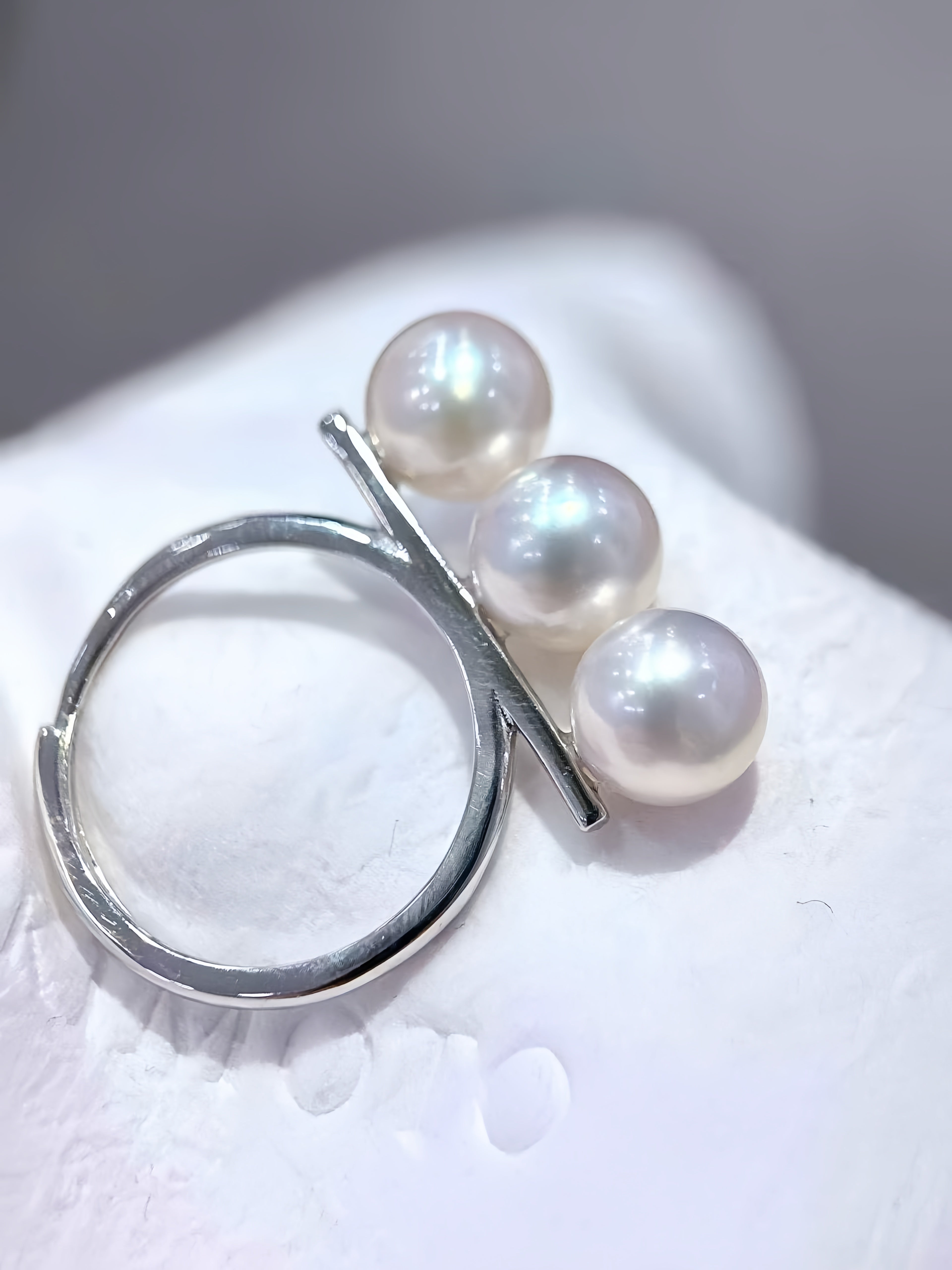 7-8mm Akoya Pearl Ring R.01