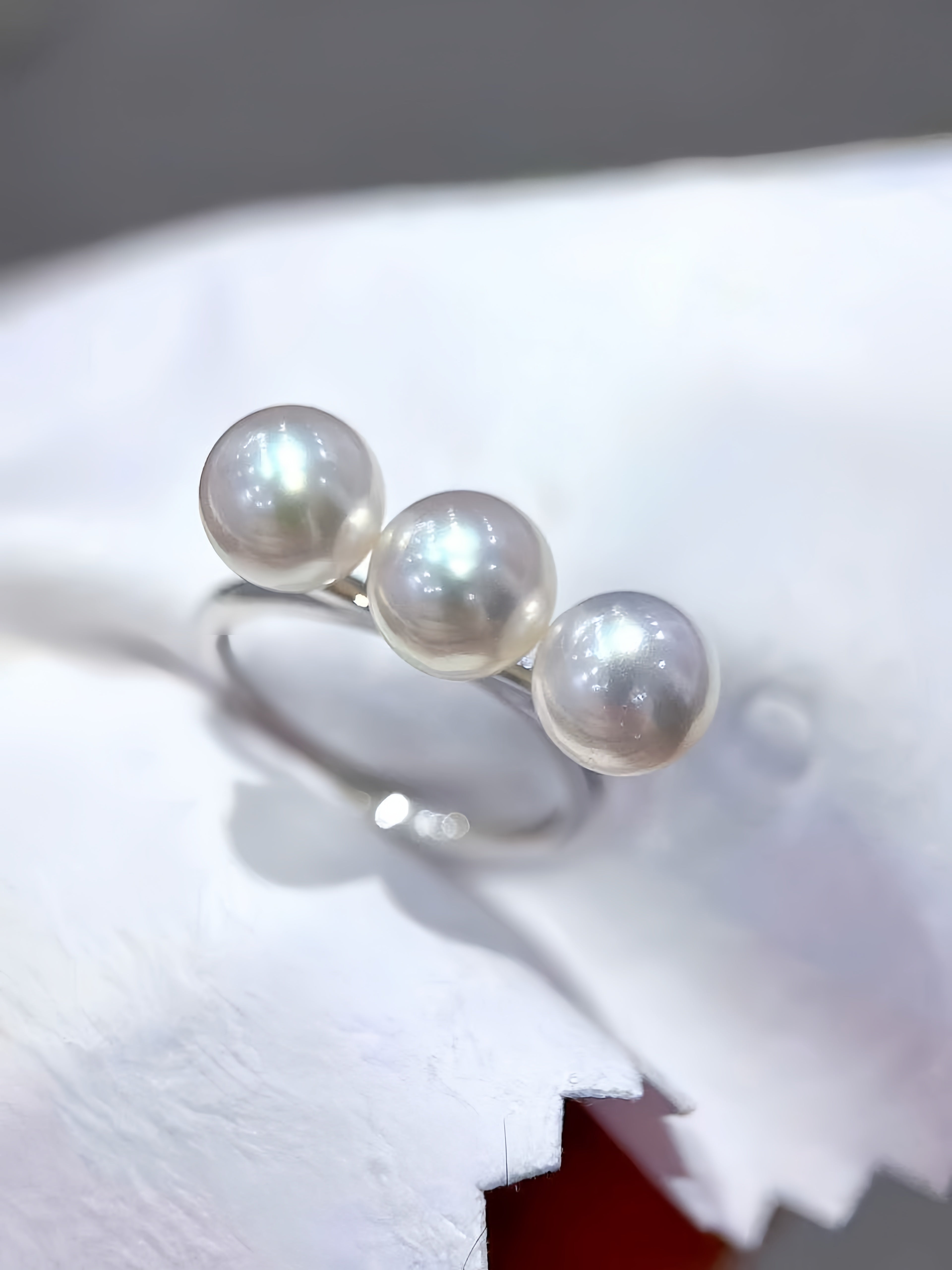 7-8mm Akoya Pearl Ring R.01