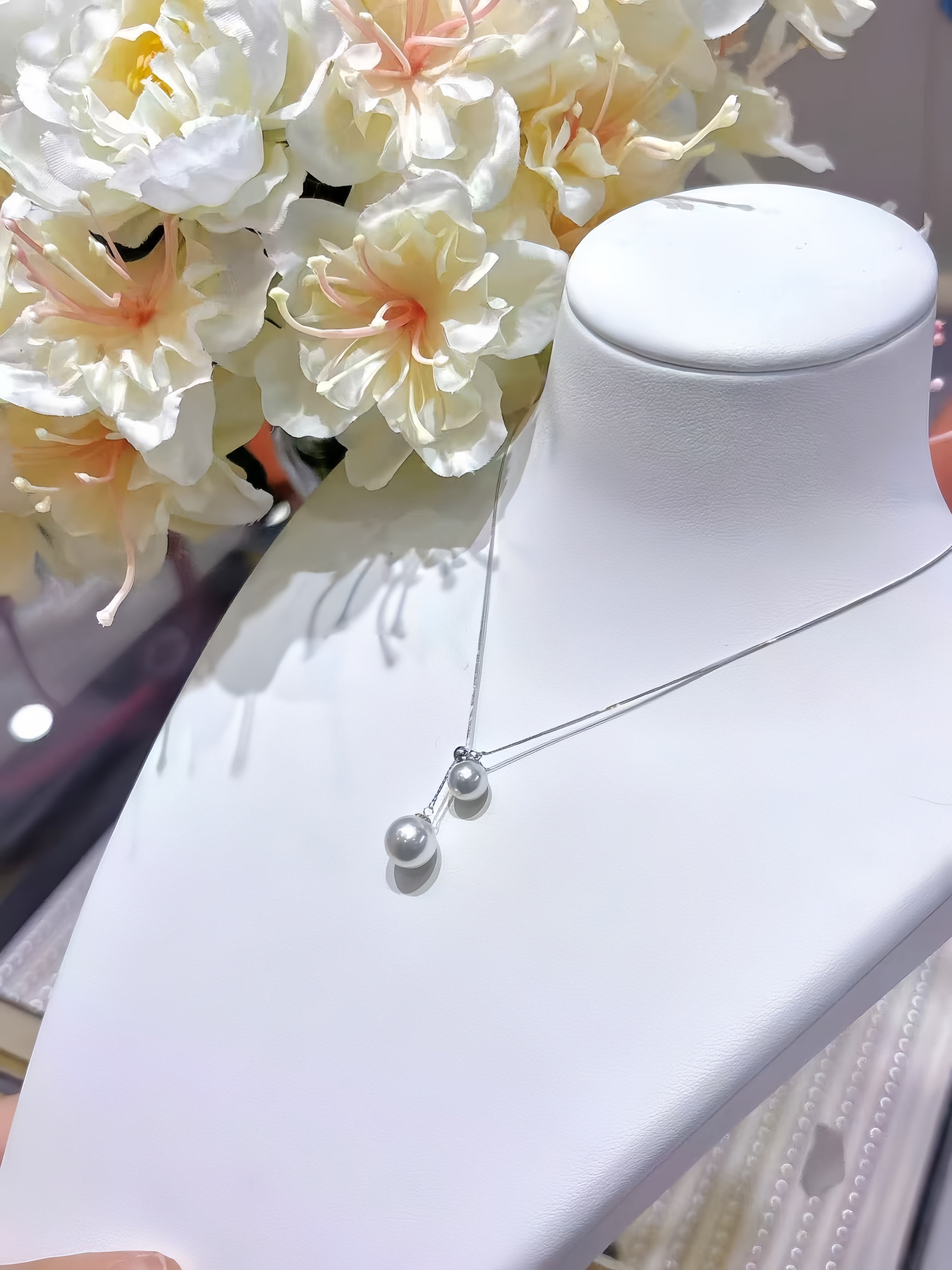 6mm&9mm Akoya Pearl Necklace/18K Gold N.01