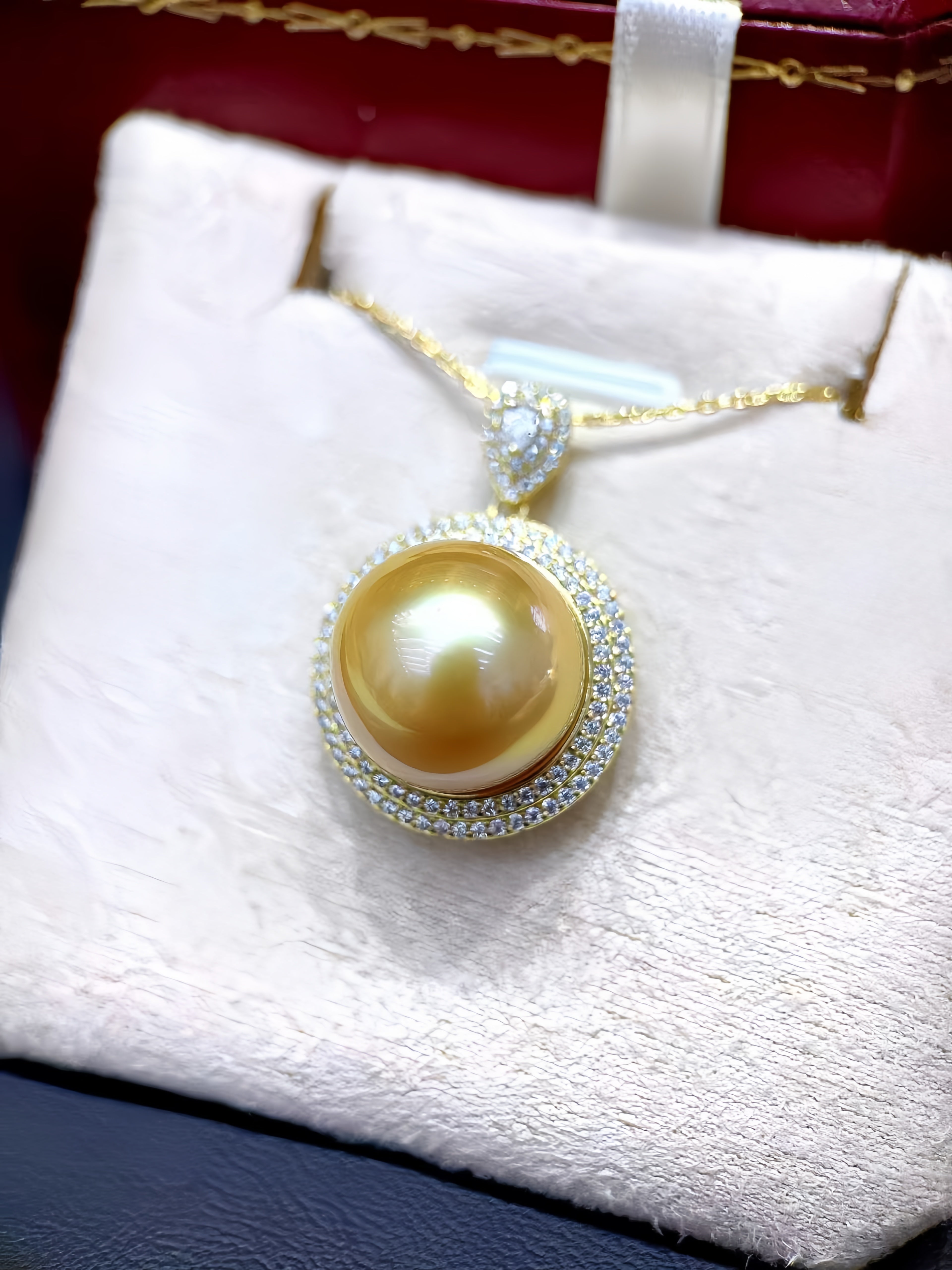 14-15mm South Sea Gold Pearl Pendant P.02