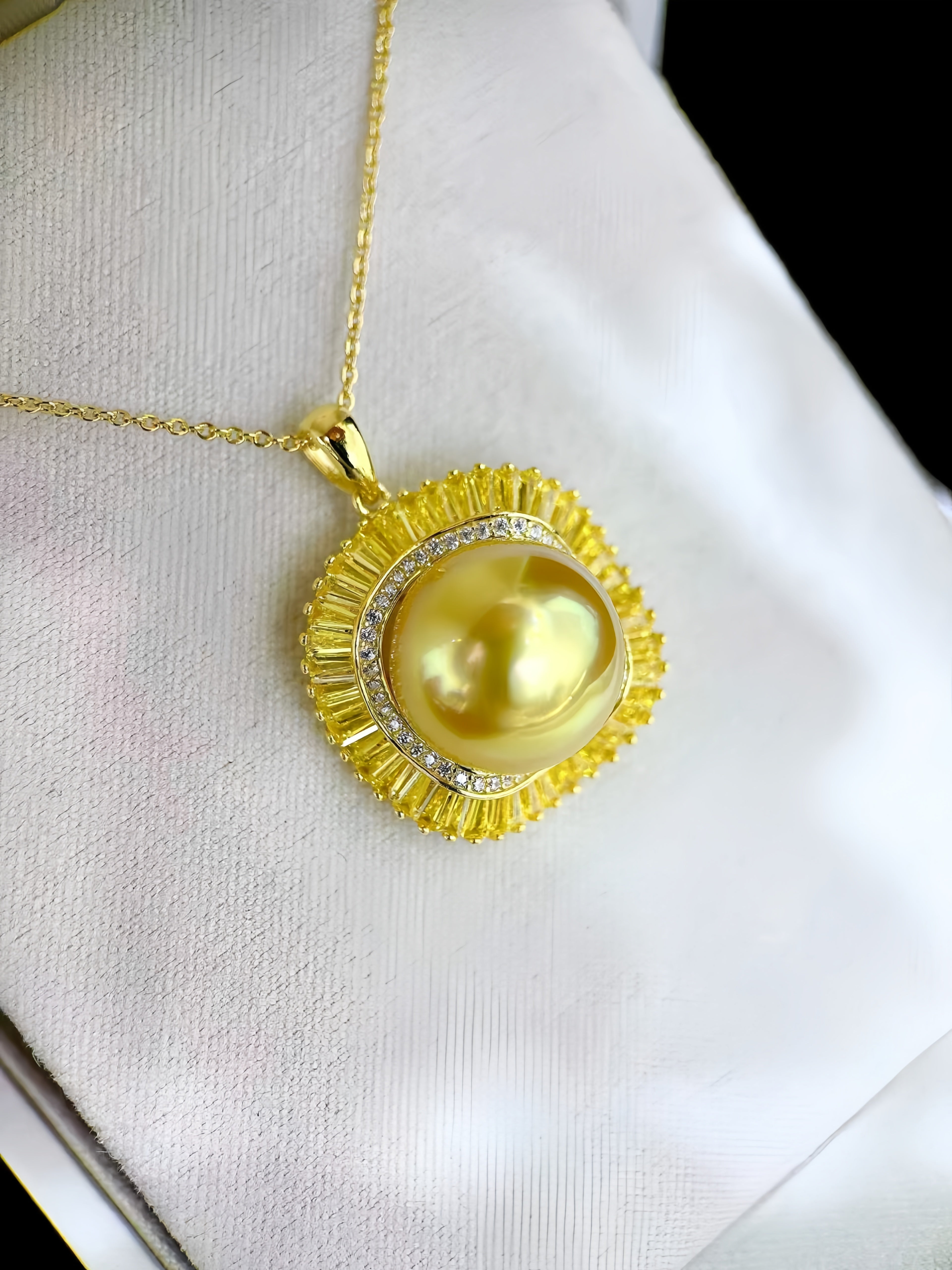 14-15mm South Sea Gold Pearl Pendant P.03