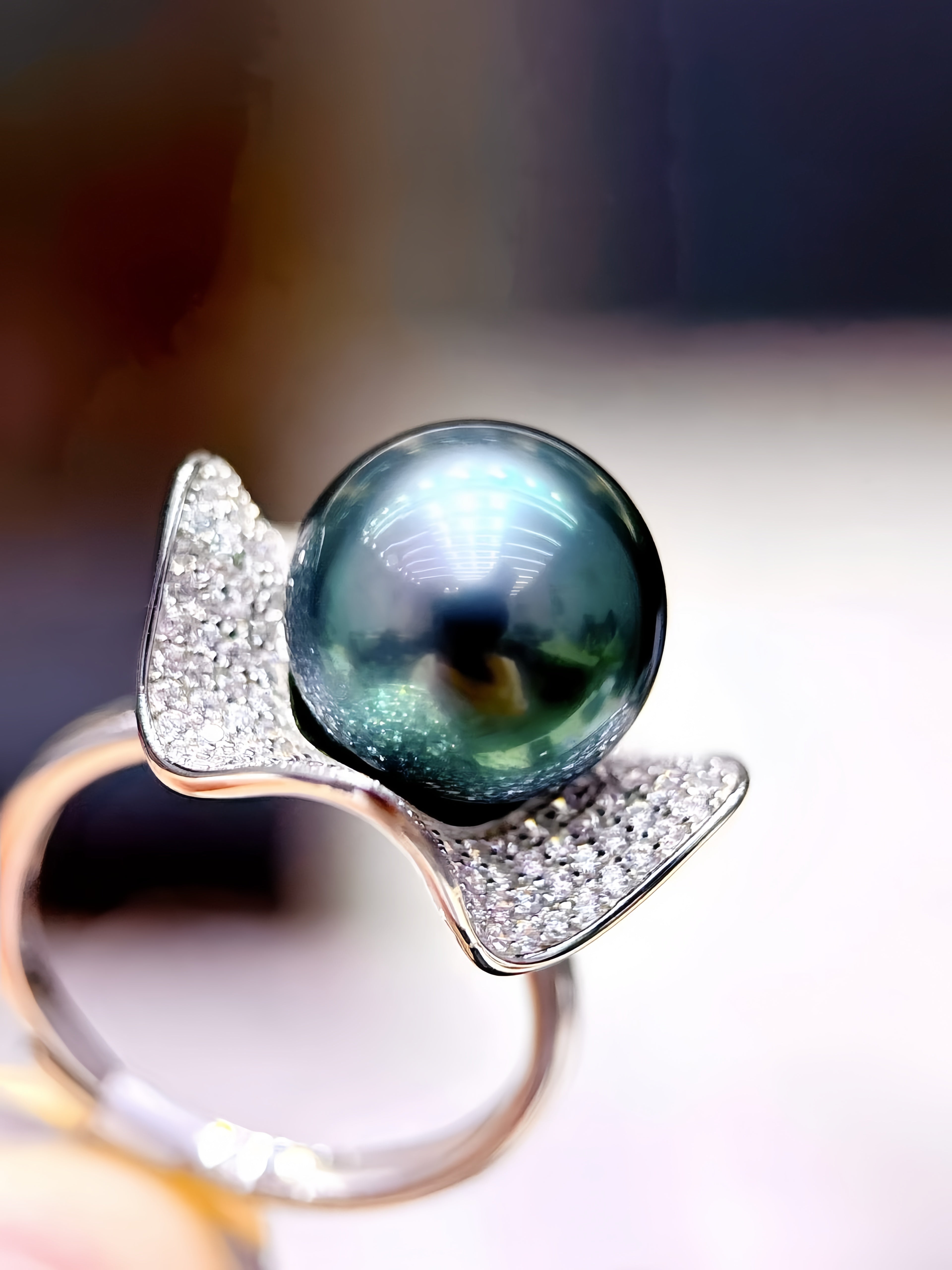 11-12mm Tahitian Pearl Ring R.01