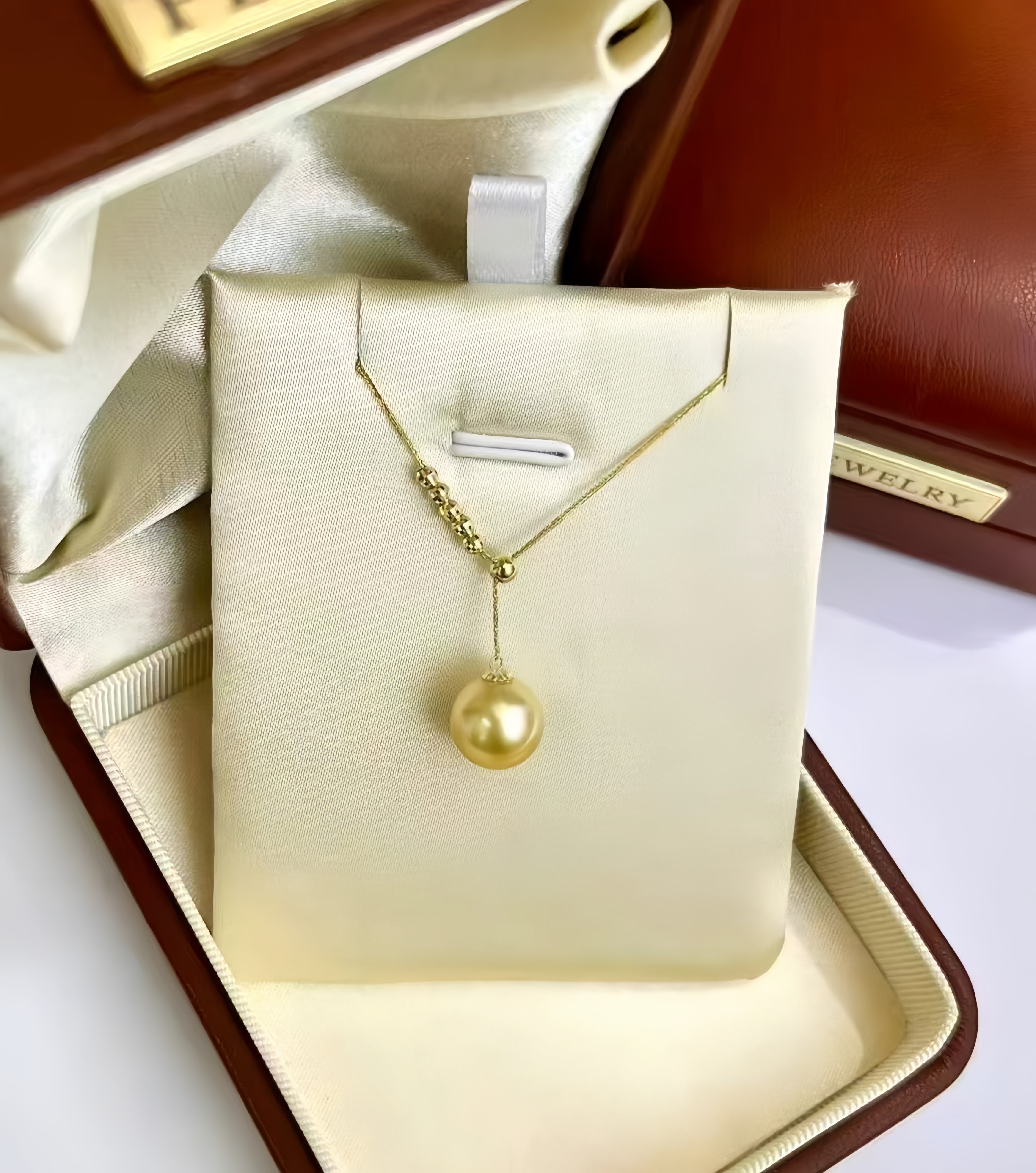 10-11mm South Sea Gold Pearl Pendant/18K Gold P.01