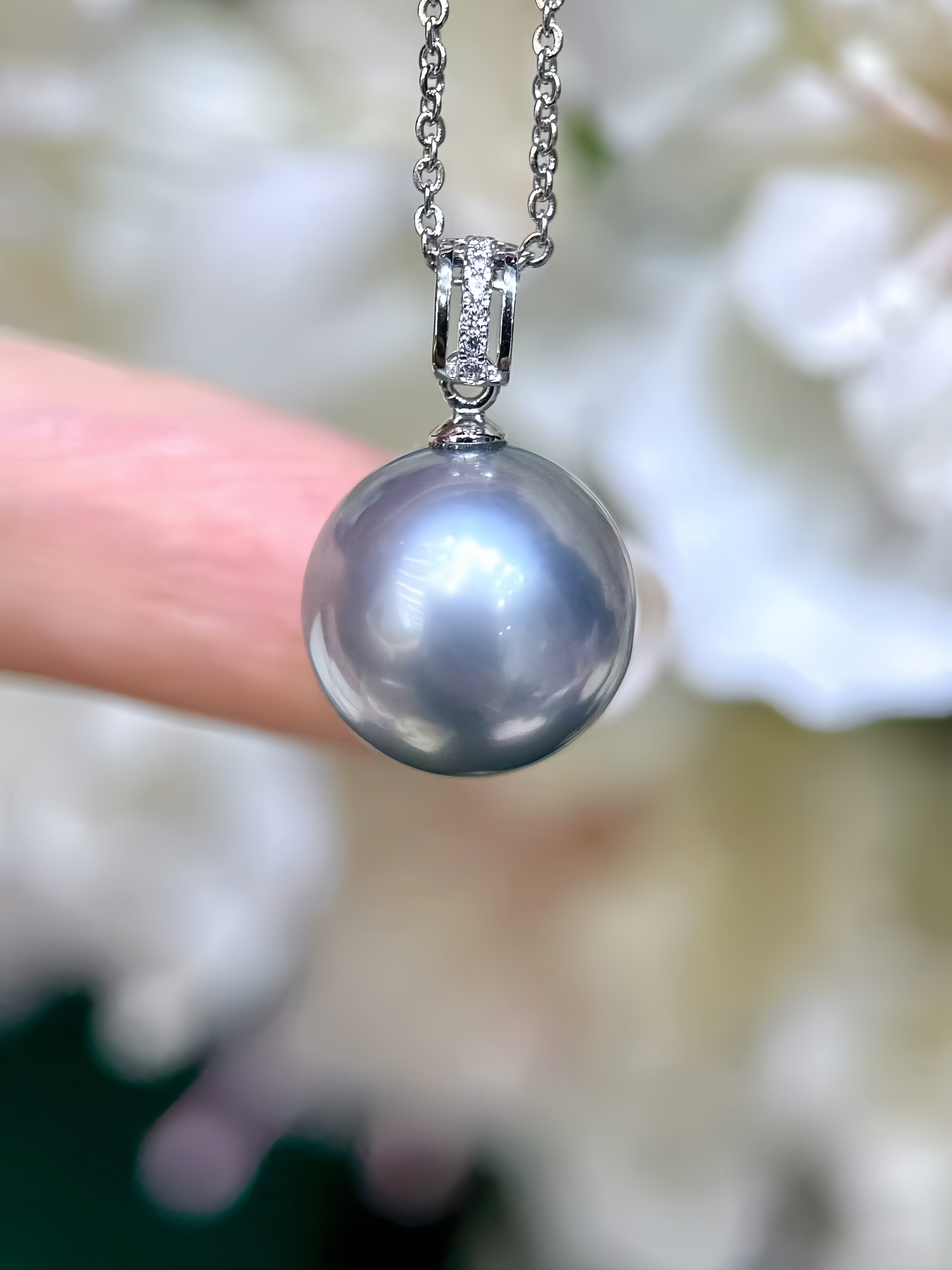 12-13mm Tahitian Pearl Pendant/18K Gold P.02