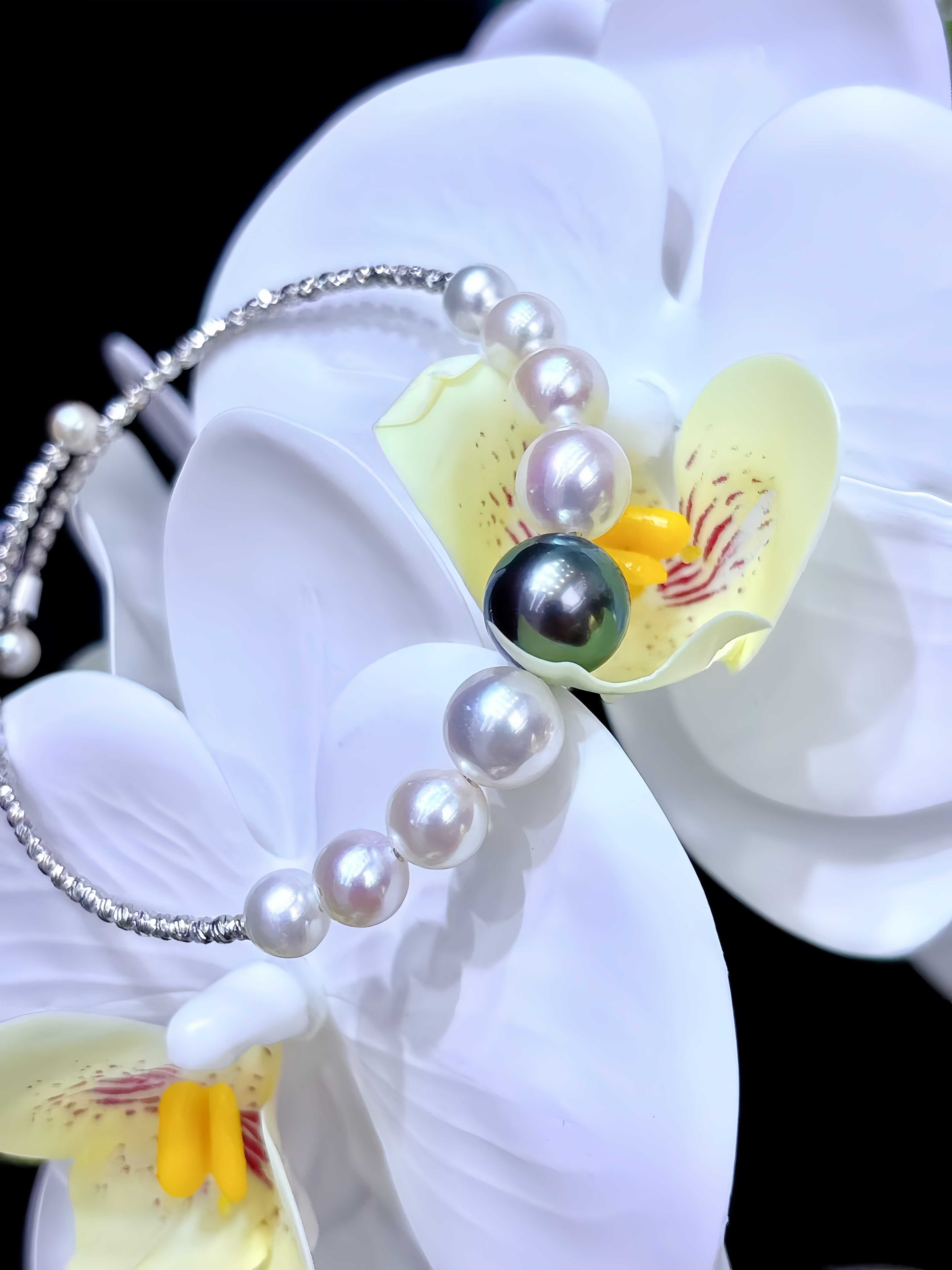 3mm-11mm Akoya&Tahitian Pearl Bracelet B.01