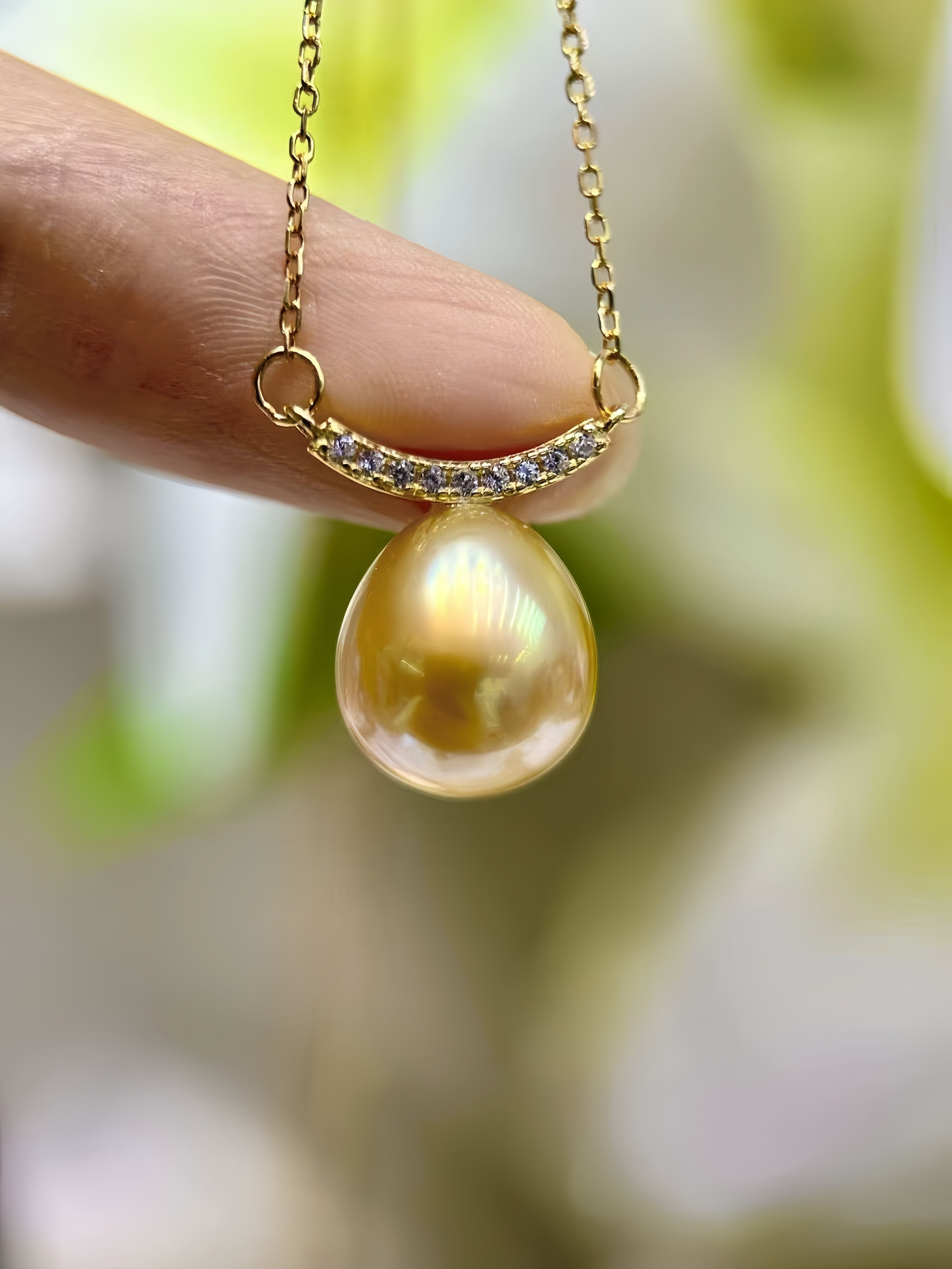 10-11mm South Sea Gold Pearl Pendant P.01