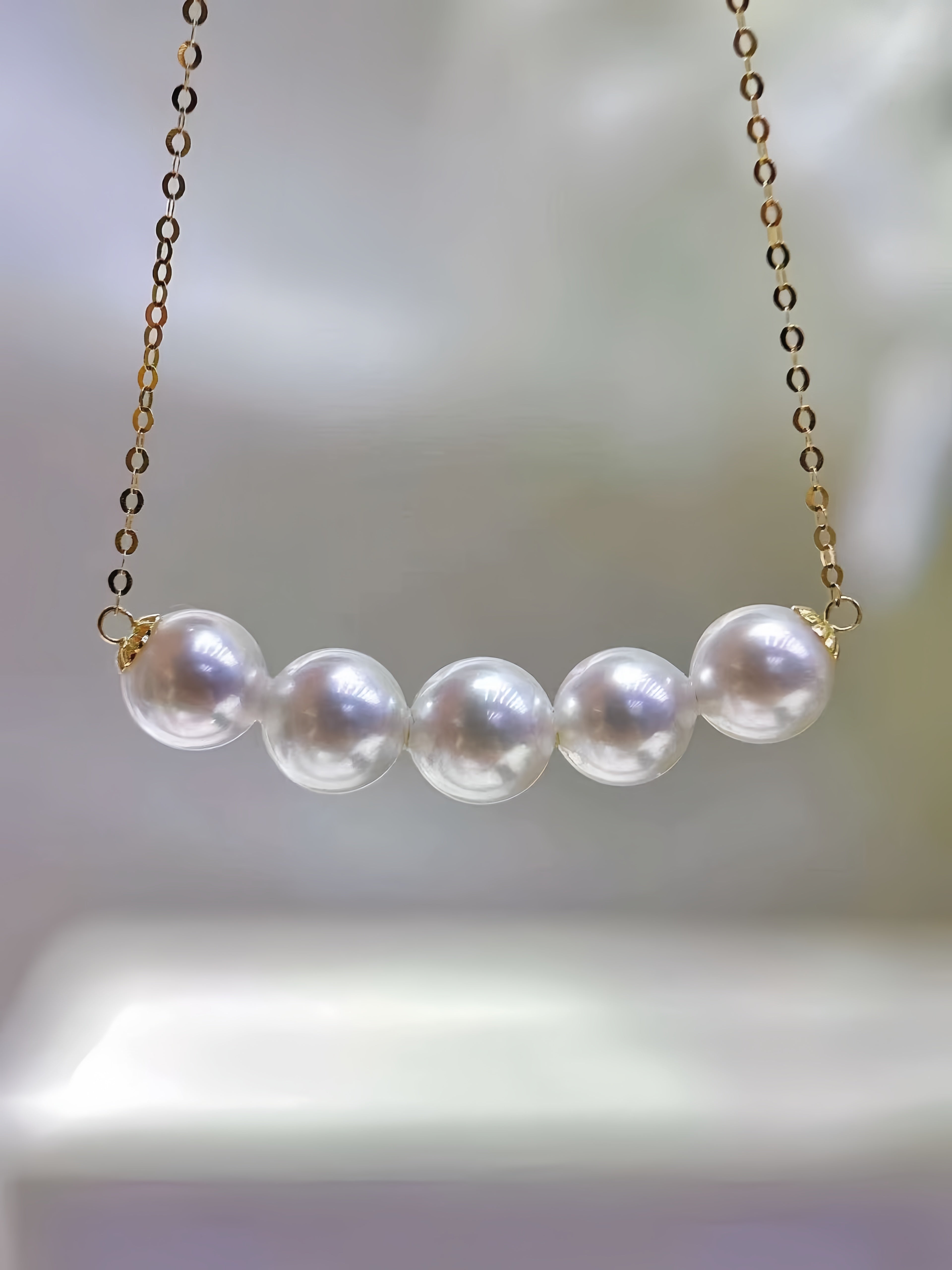6-7mm Akoya Pearl Necklace/18K Gold N.01