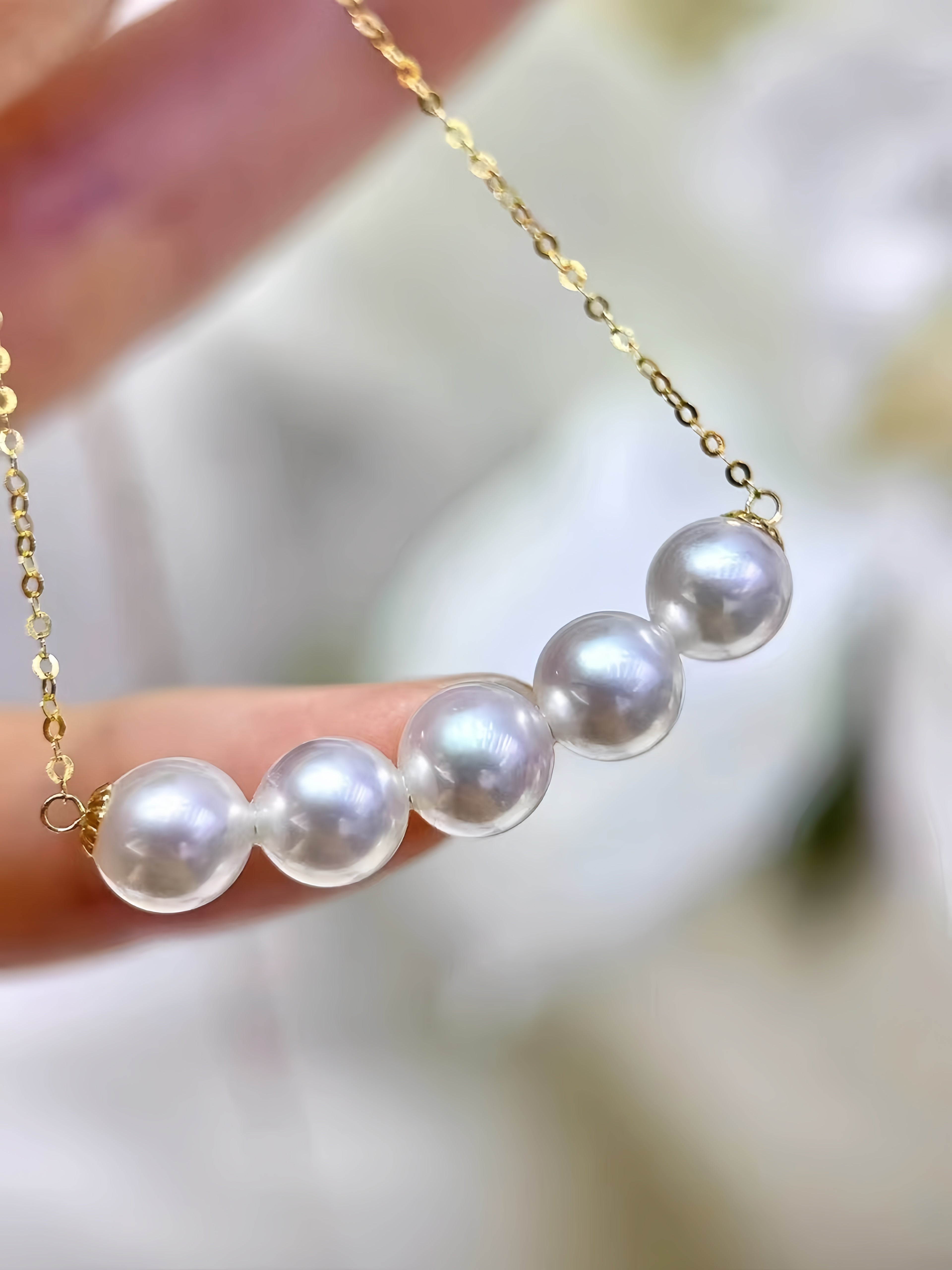 6-7mm Akoya Pearl Necklace/18K Gold N.01