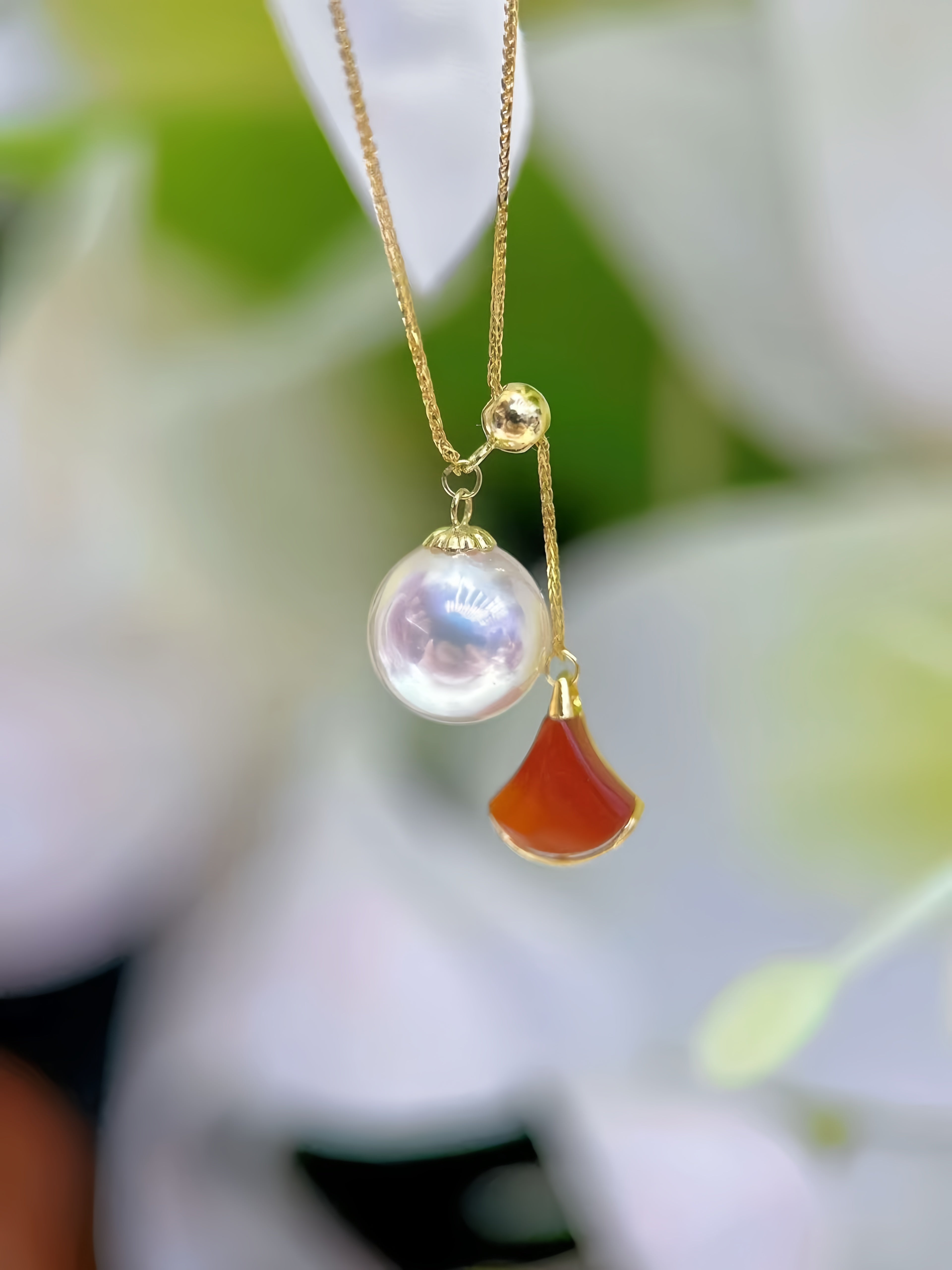 7-8mm Akoya Pearl Necklace/18K Gold N.01