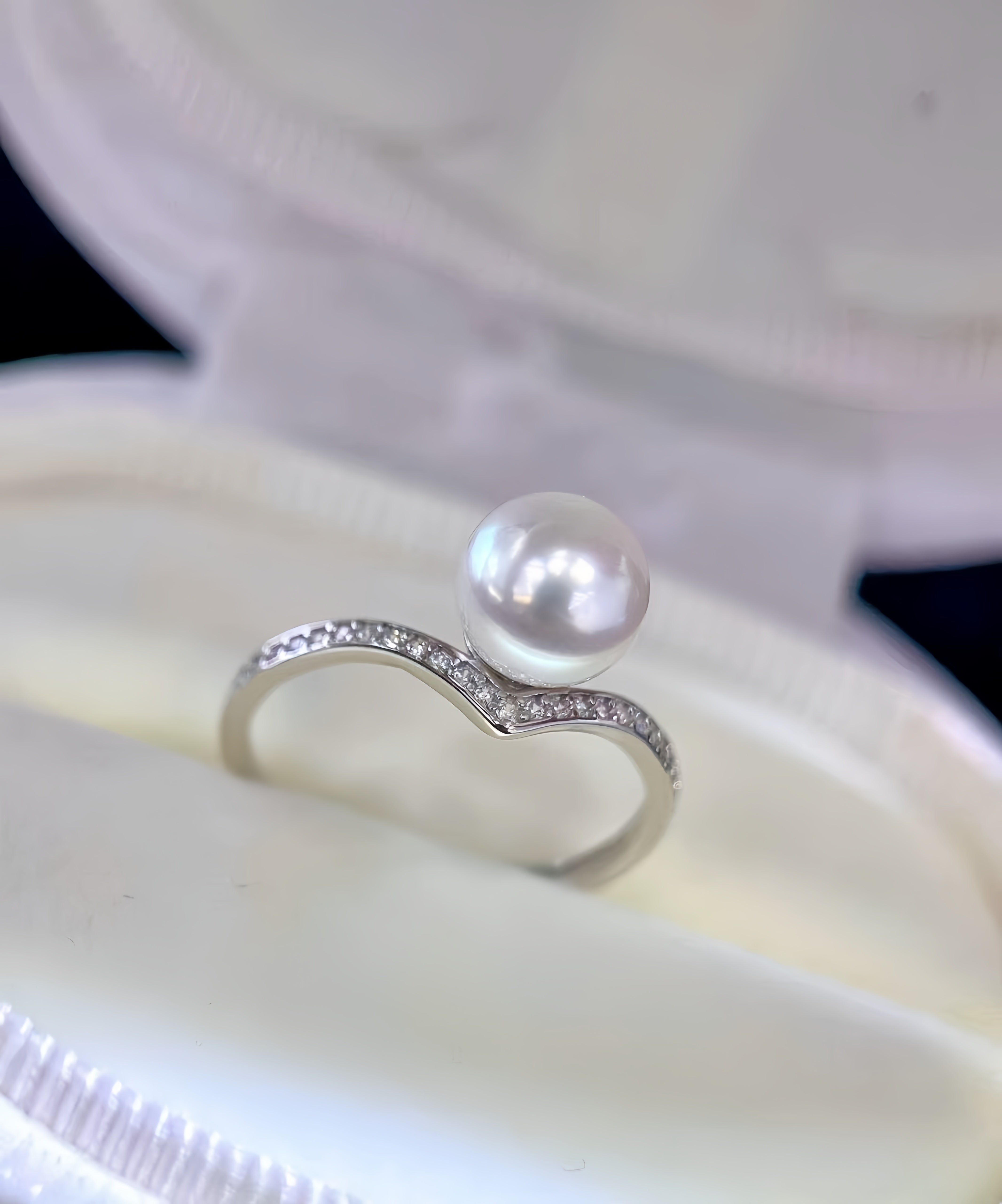 7-8mm Akoya Pearl Ring R.02