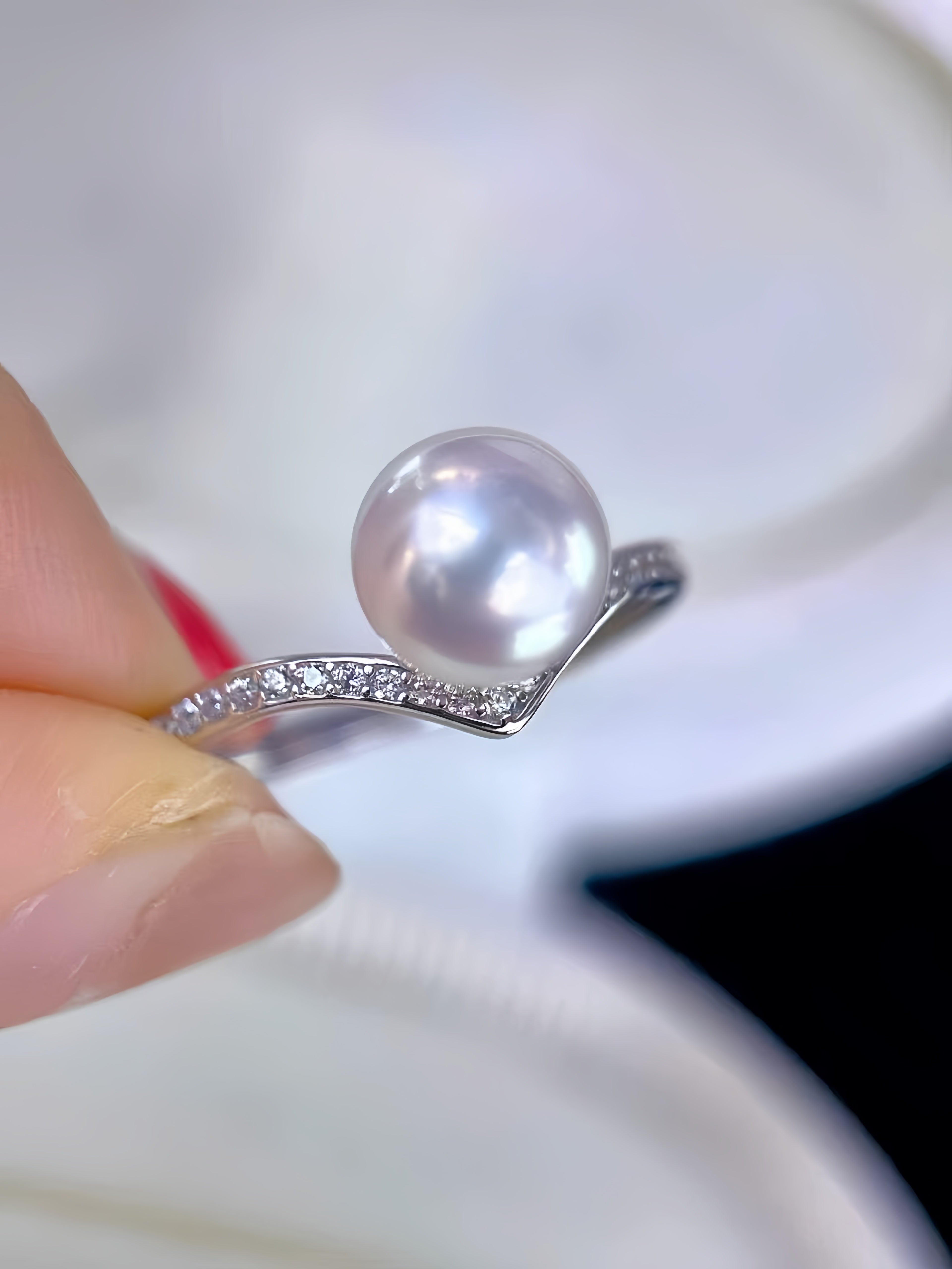 7-8mm Akoya Pearl Ring R.02