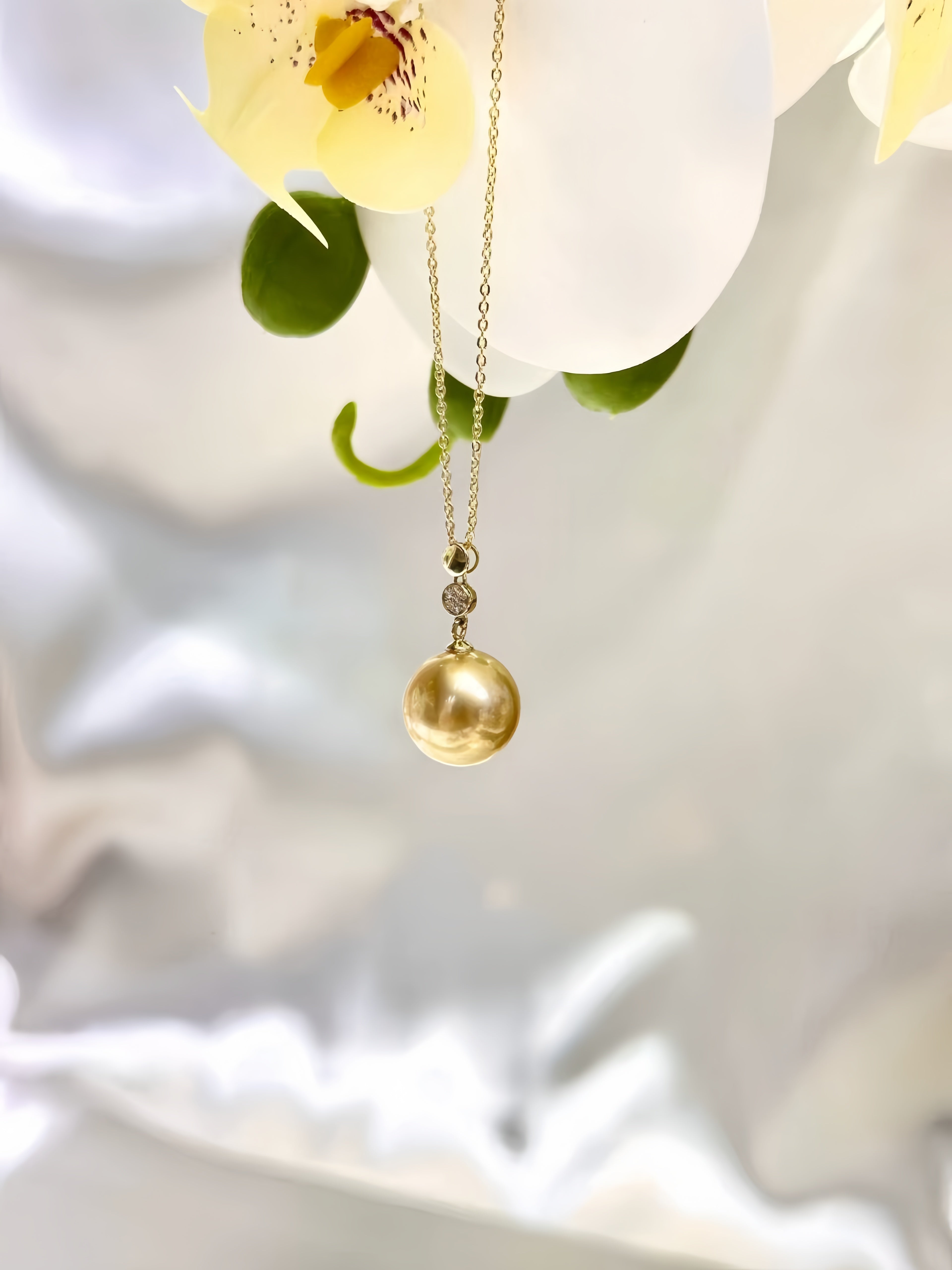 12-13mm South Sea Gold Pearl  Pendant/18K Gold Setting P.03
