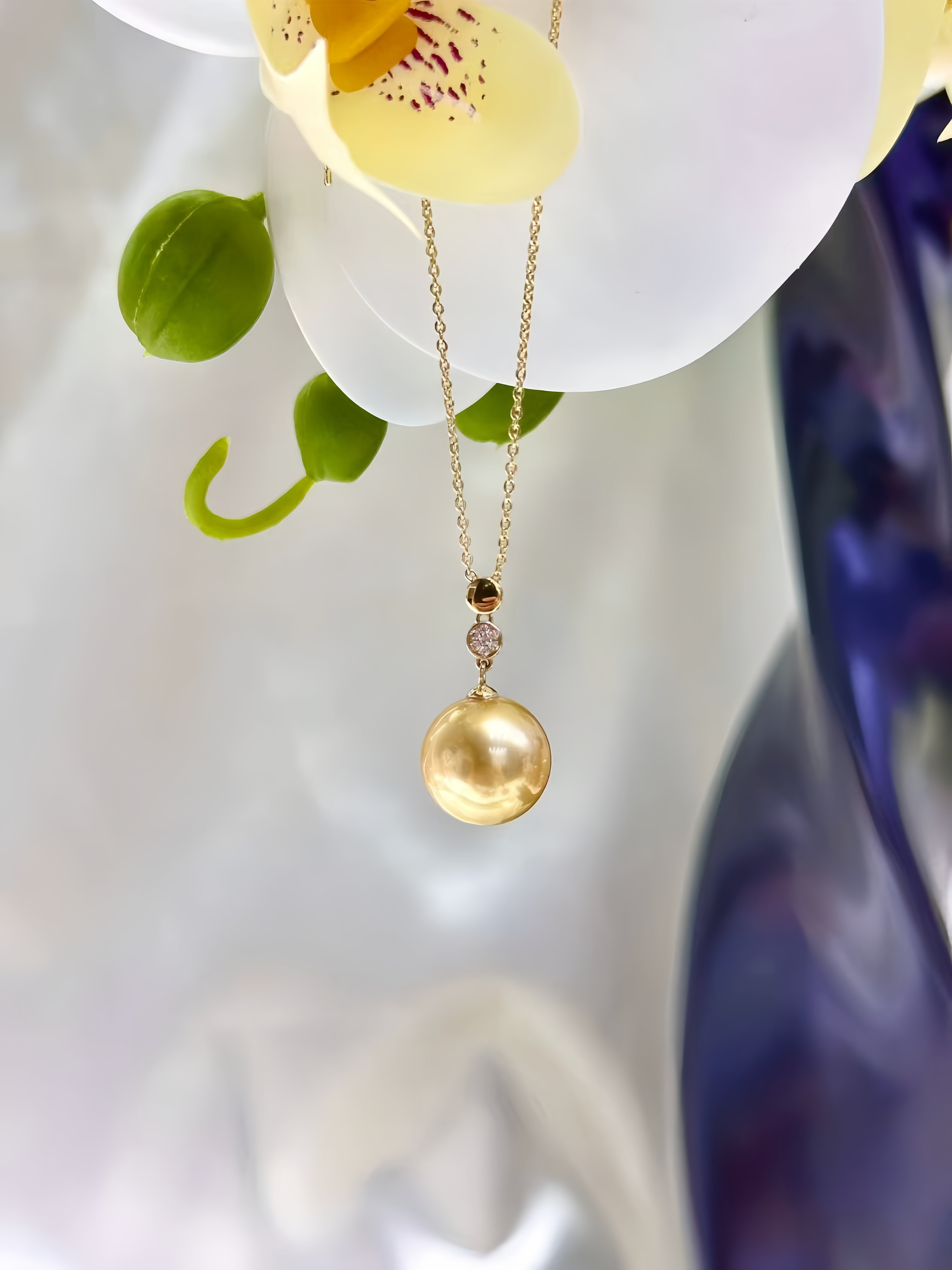 12-13mm South Sea Gold Pearl  Pendant/18K Gold Setting P.03