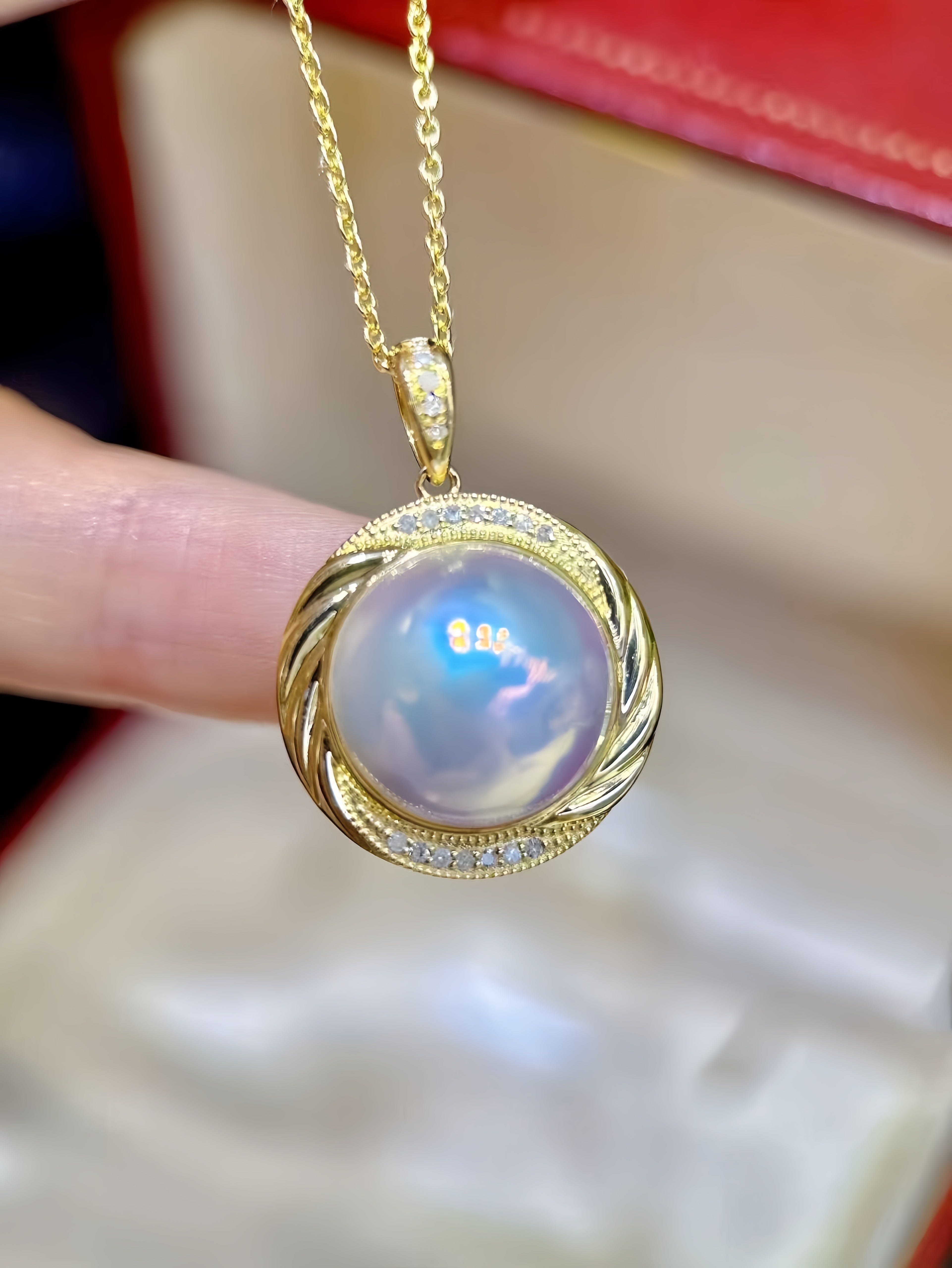 12-13mm Mabe Pearl Pendant/18K Gold P.01